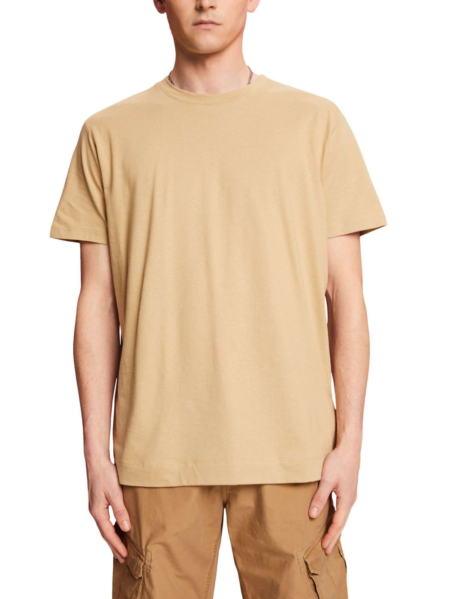 Baumwolle-Leinen-Mix SAND Collection aus (1-tlg) T-Shirt Esprit T-Shirt
