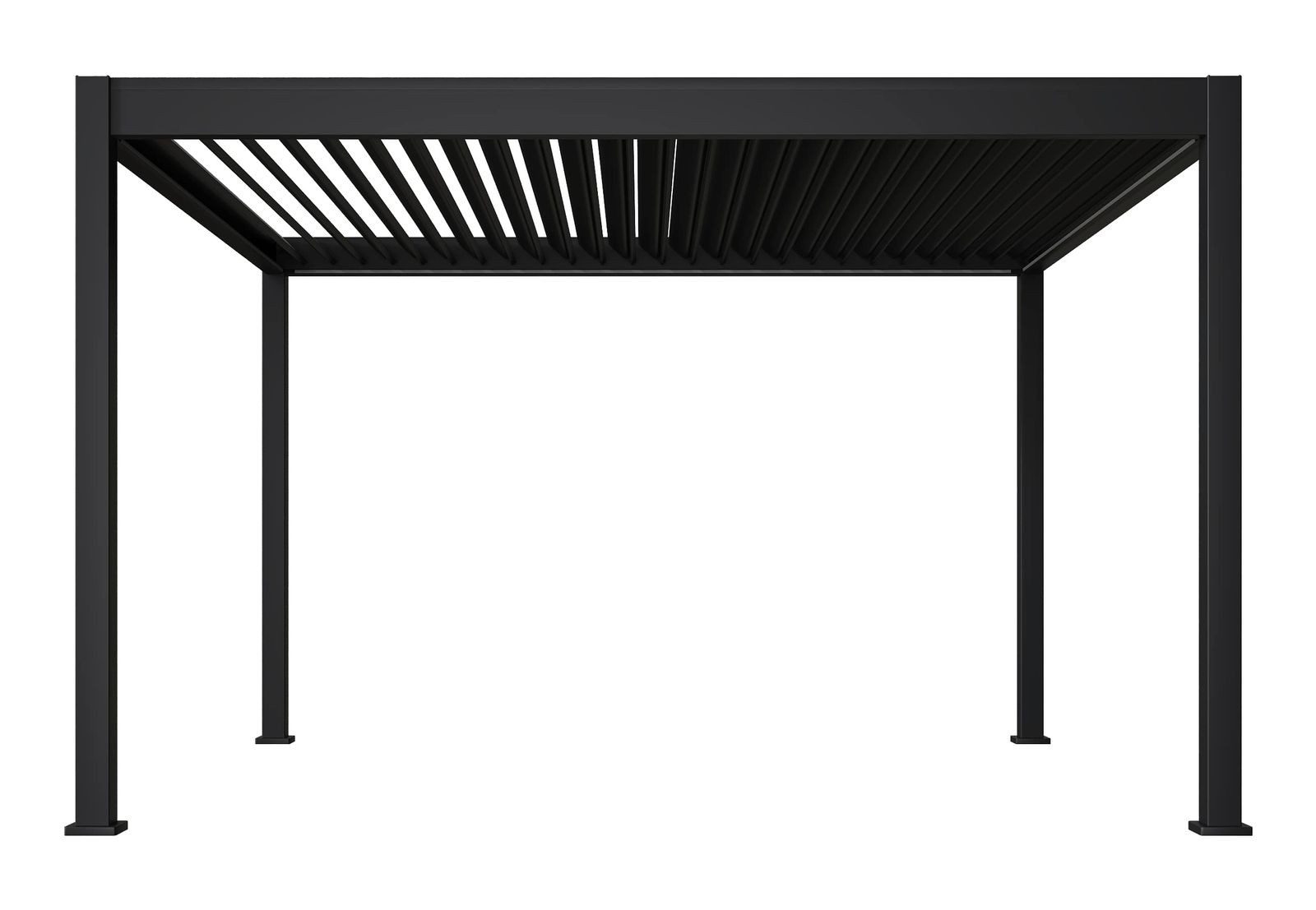 Weide Pergola Deluxe Elektrischer Pavillon Terrassenüberdachung Aluminium LED 3x4 M, BxTxH: 400x300x255 cm