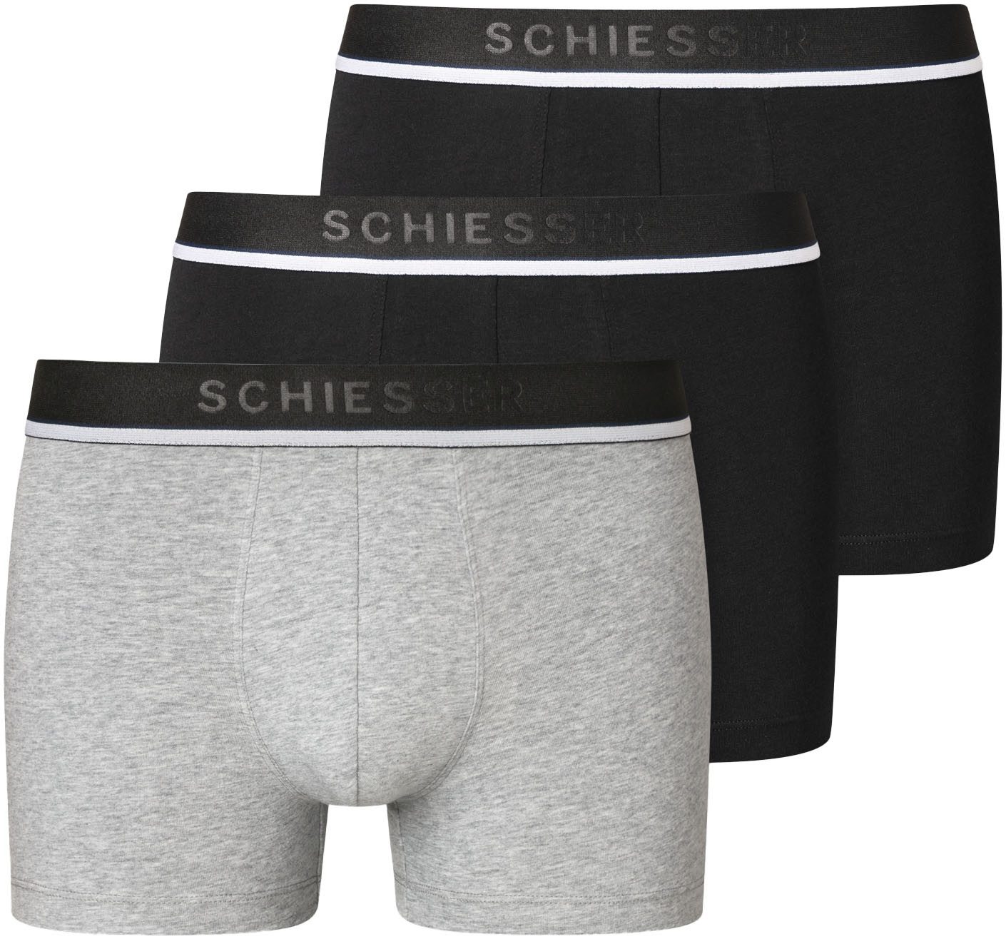 Schiesser Boxer 95/5 (3er-Pack) mit sportlichem Logo-Webgummibund günstig online kaufen