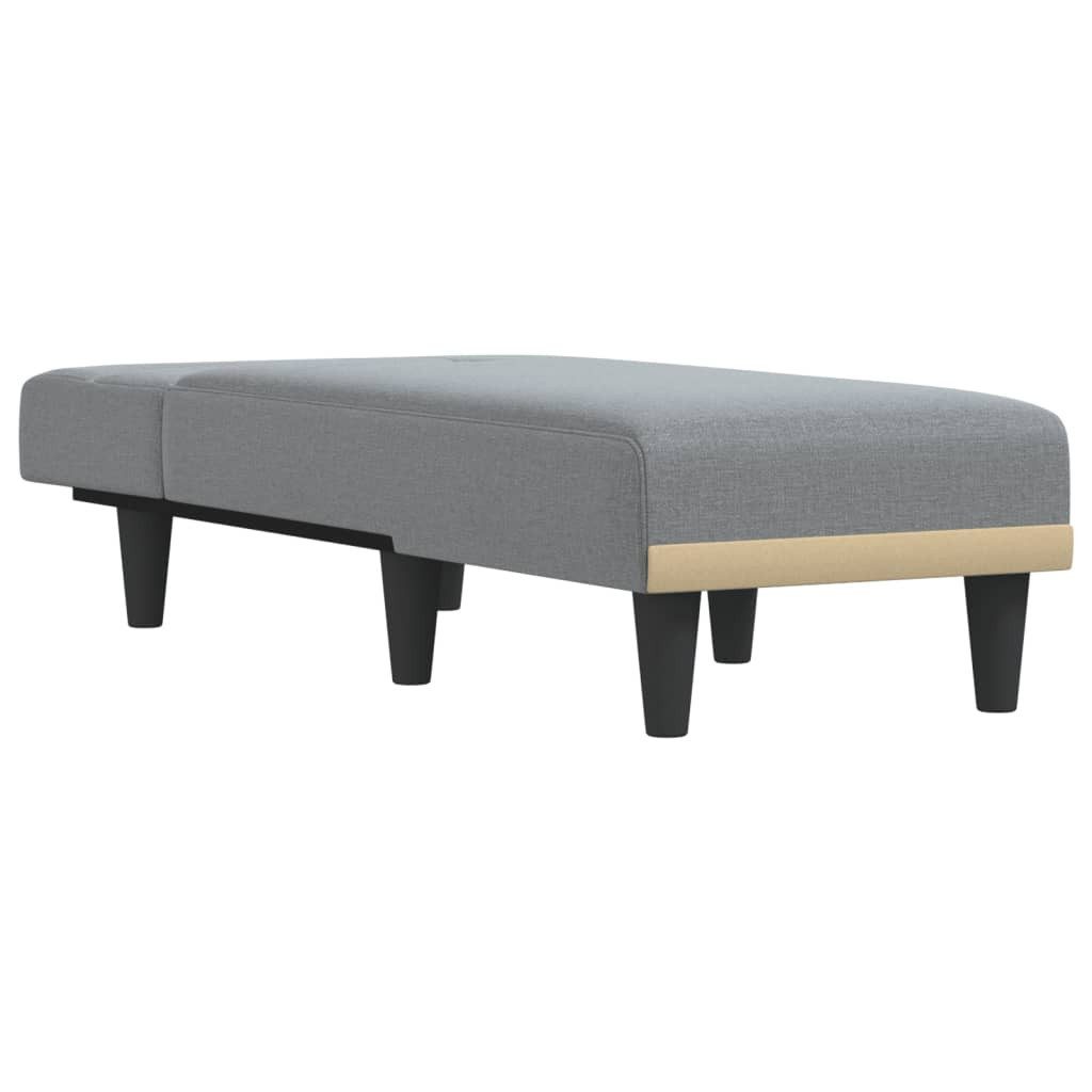 vidaXL Chaiselongue Chaiselongue Hellgrau Stoff, 1 günstig online kaufen