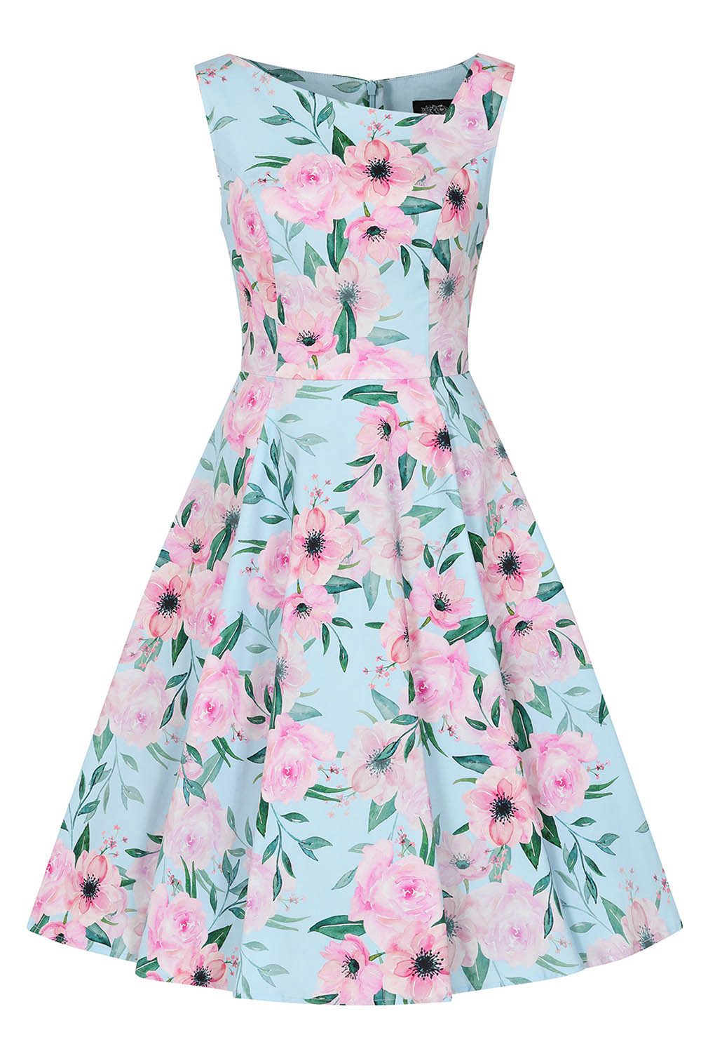 Hearts & Roses London A-Linien-Kleid Claudette Blossom Floral Blumen Vintag günstig online kaufen