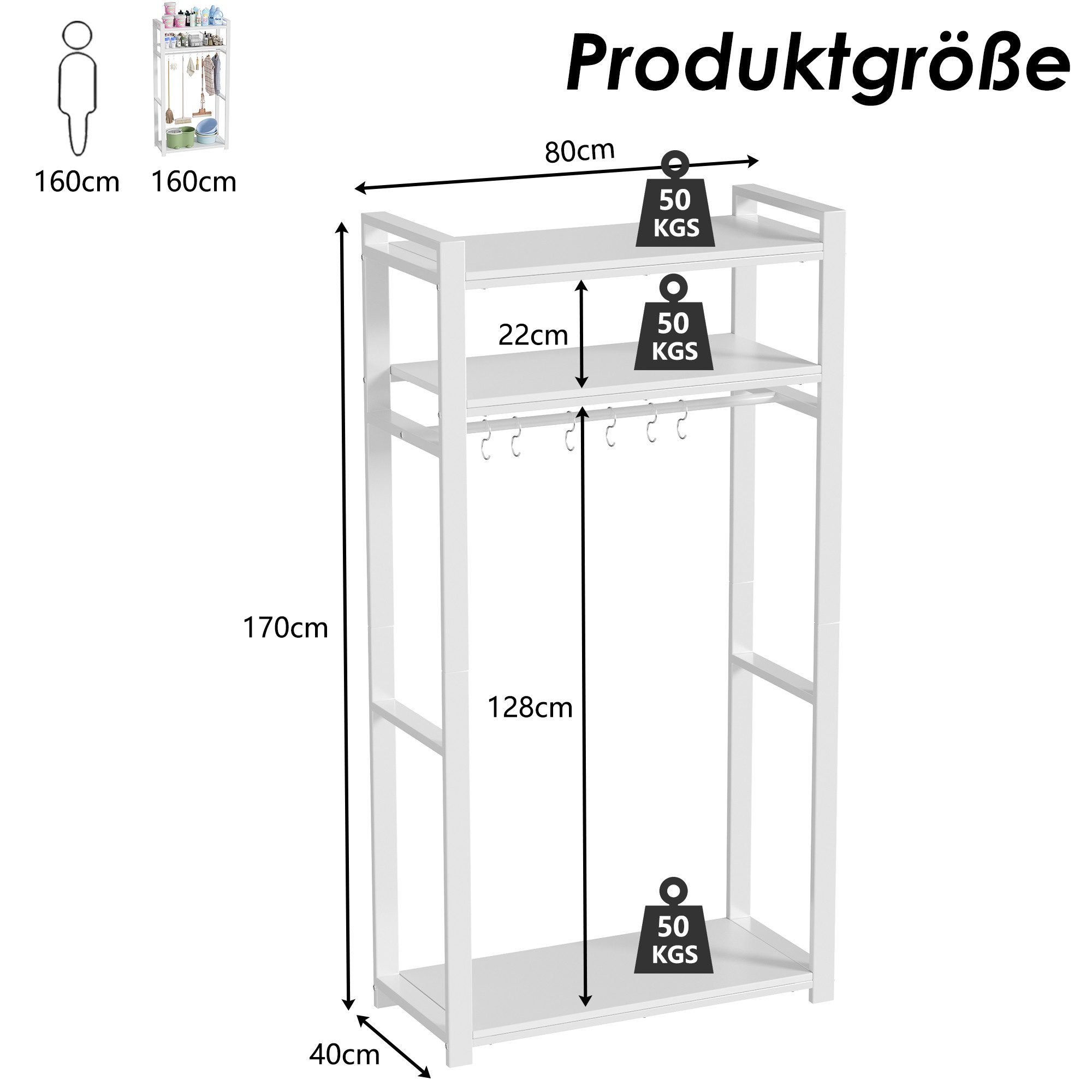 TWSOUL Mehrzweckschrank Besenschrank Staubsaugerschrank Putzmittelschrank G günstig online kaufen