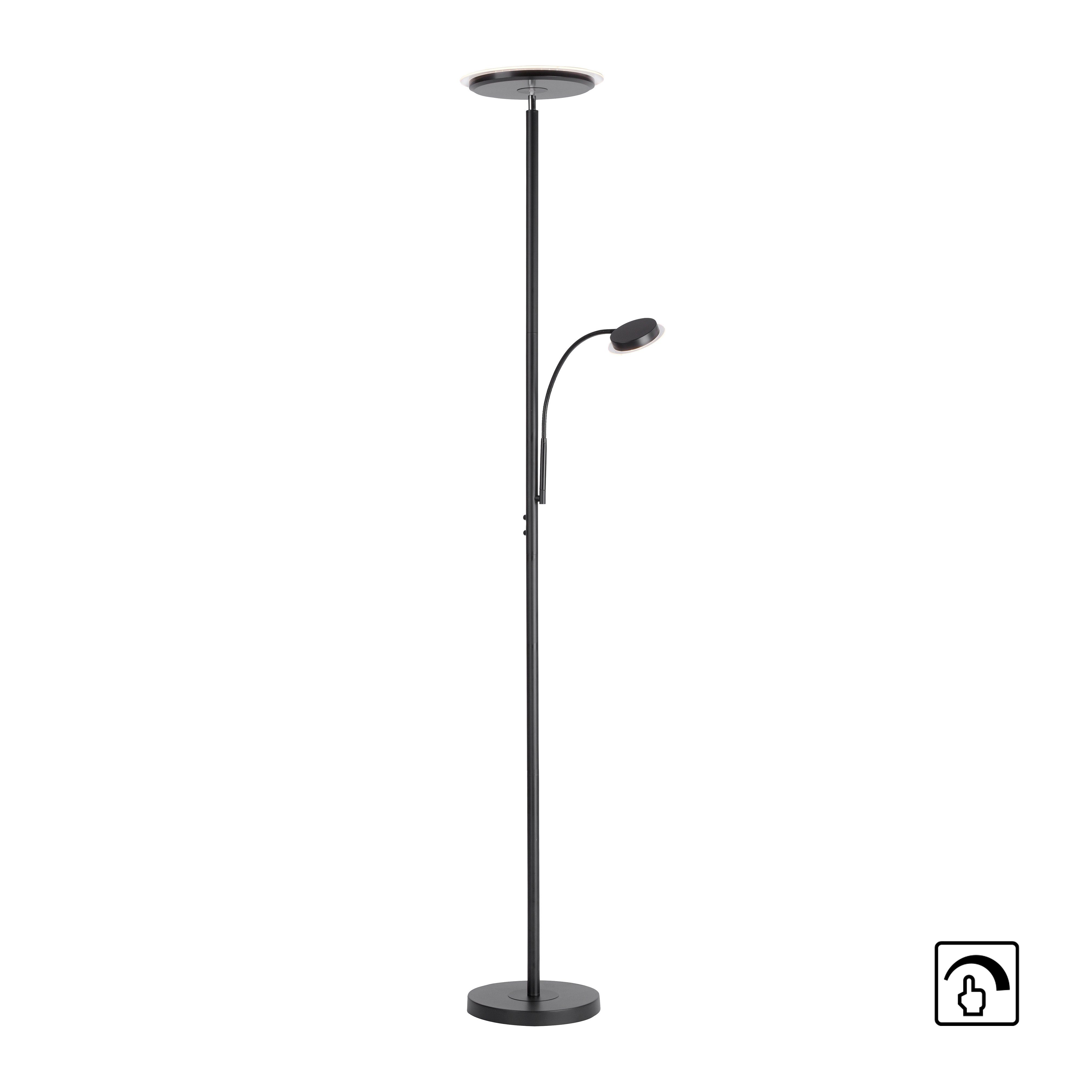 JUST LIGHT Stehlampe HANS, LED fest integriert, Warmweiß, LED, dimmbar über Touchdimmer, Schalter, Touchschalter