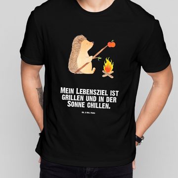 Mr. & Mrs. Panda T-Shirt Igel Grillen - Schwarz - Geschenk, lustige Sprüche, Junggesellenabsch (1-tlg)