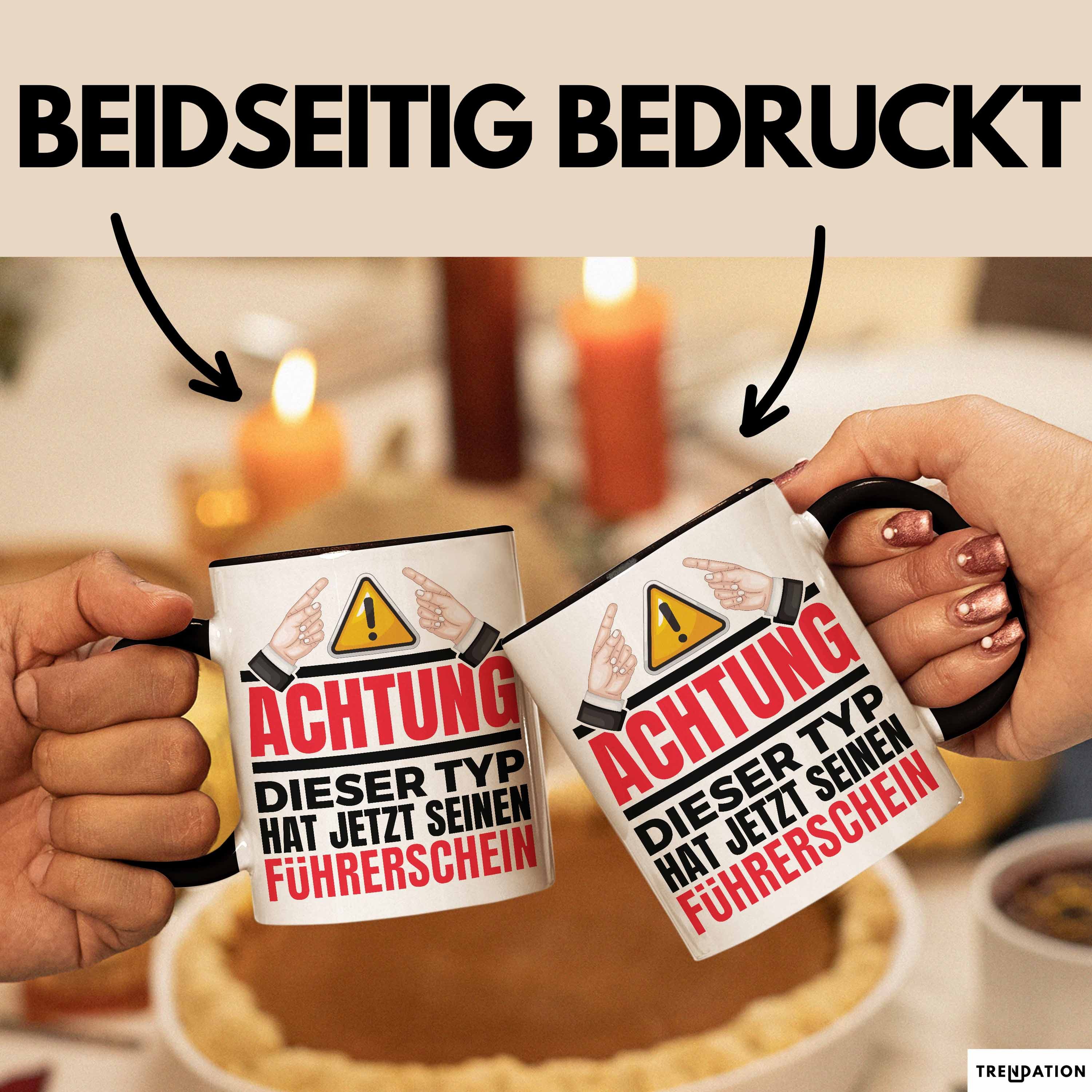 Trendation Tasse Führerschein Bestanden Geschenk Tasse Bestandener Führerschein Achtung