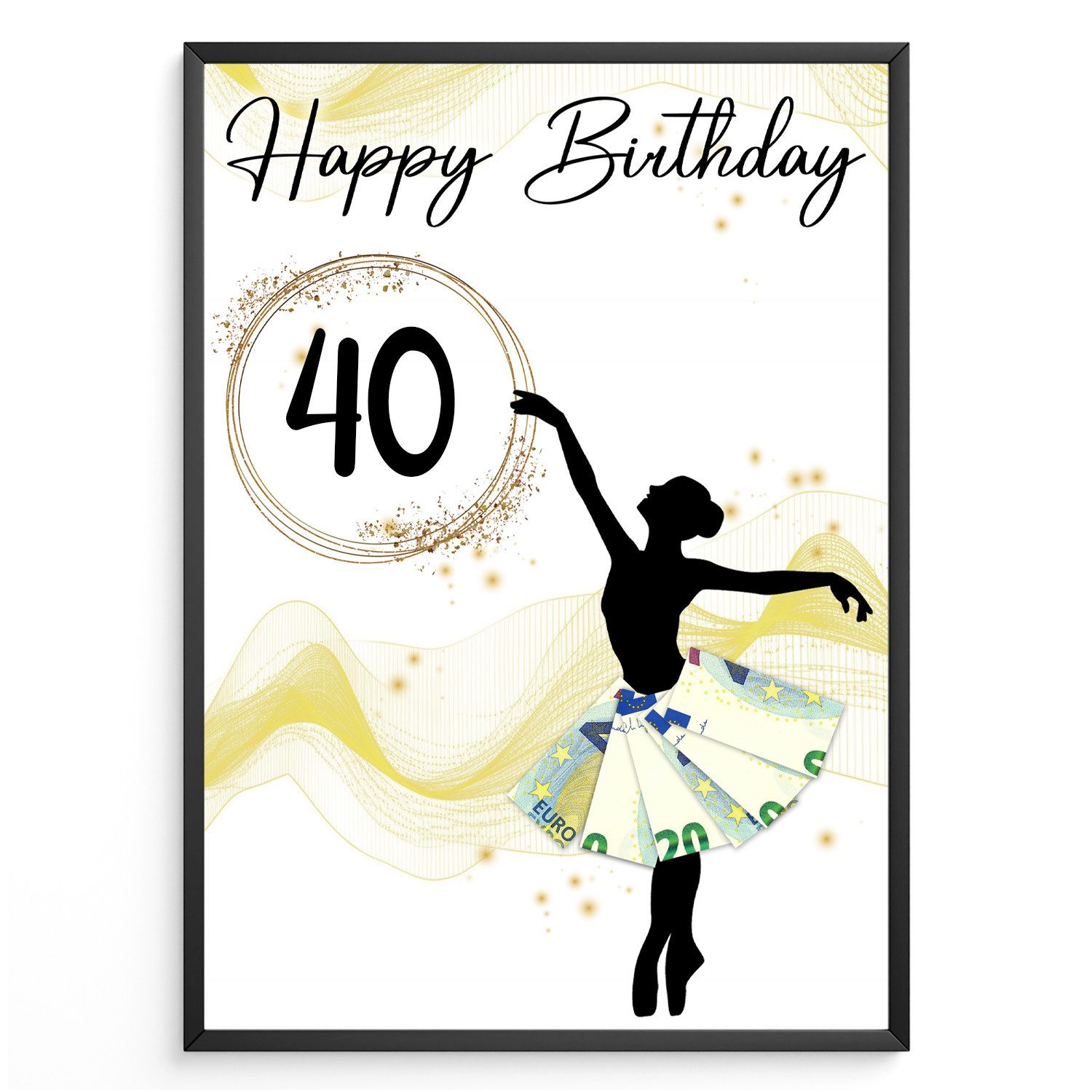 Tigerlino Poster Geburtstag Geldgeschenk Frauen Freundin günstig online kaufen