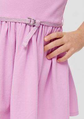 s.Oliver Minikleid Kleid mit abnehmbaren Glitzergürtel Raffung