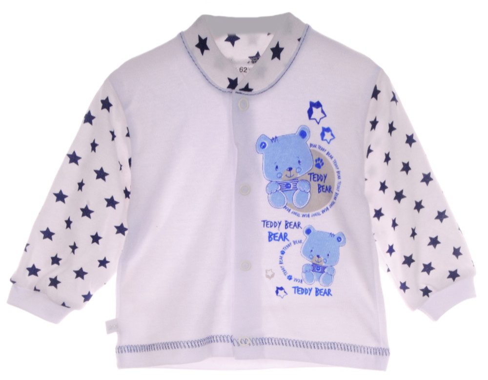Langarmshirt Baby Hemdchen Erstlingsshirt Erstlingshemdchen Shirt in weiß