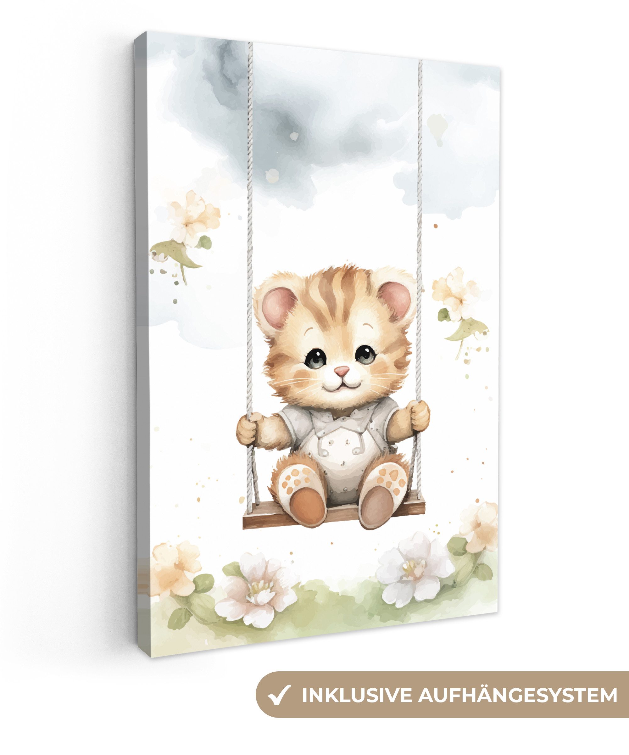 OneMillionCanvasses® Leinwandbild Bär - Baby - günstig online kaufen
