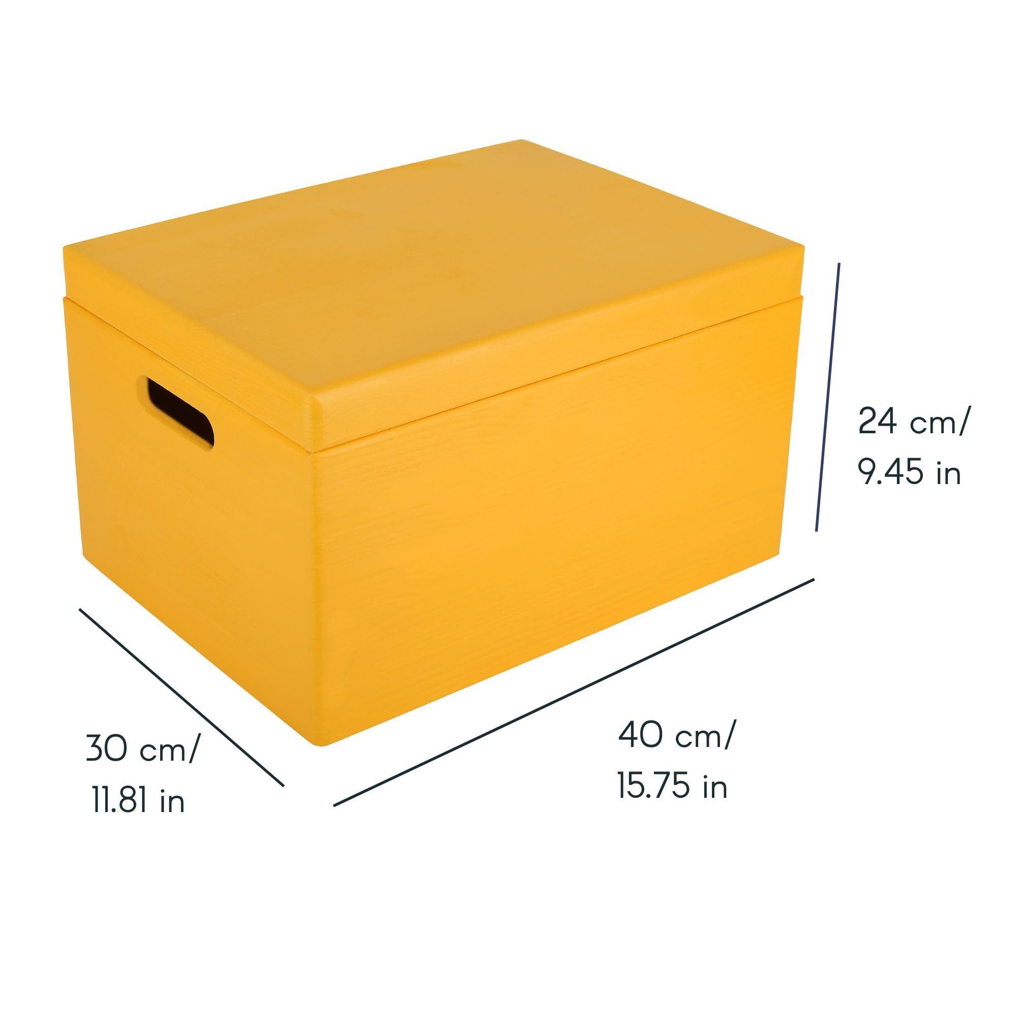 Creative Deco Holzkiste mit Deckel XXL 40x30x24 cm Erinnerungsbox Baby