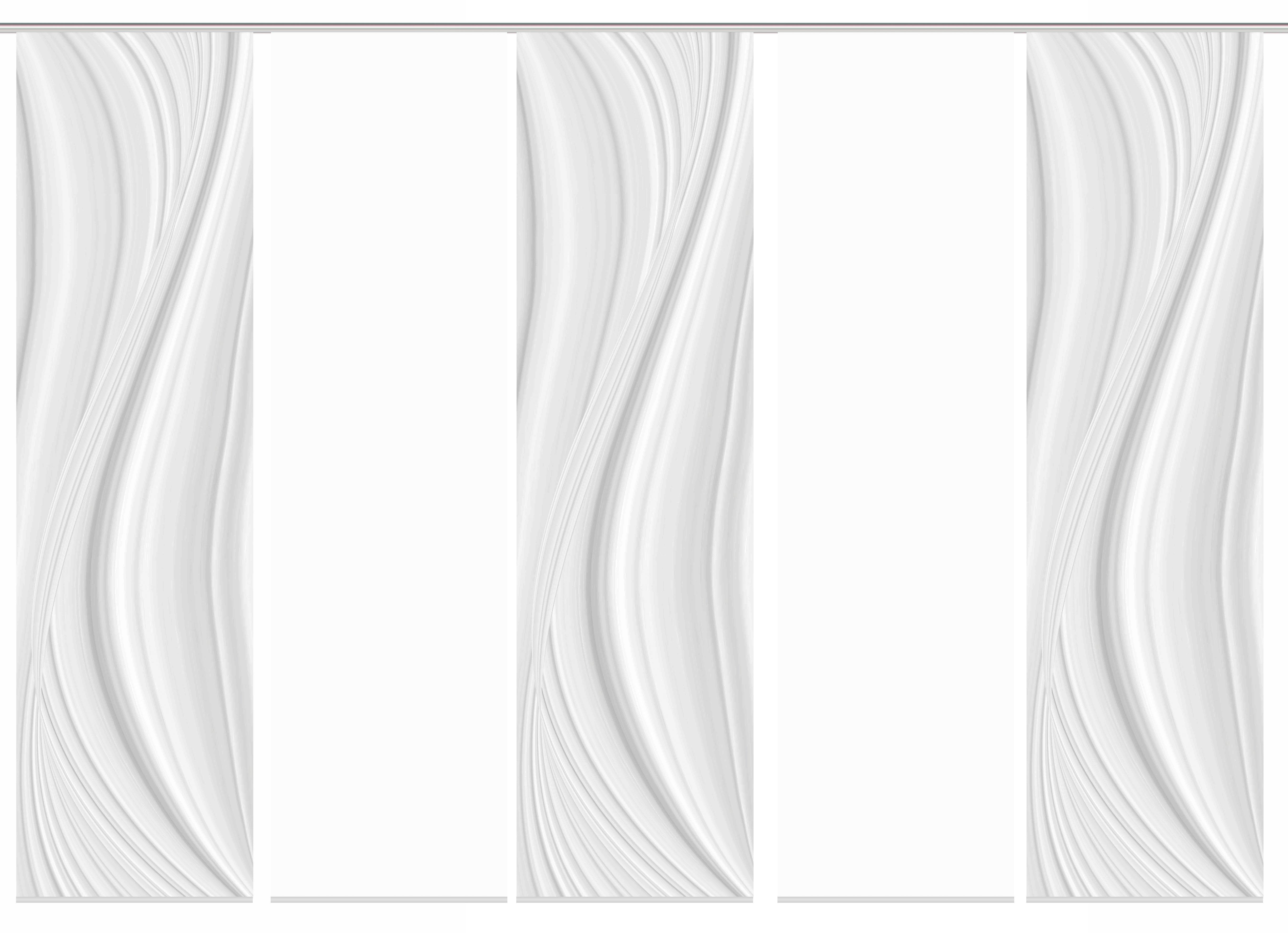 HOME WOHNIDEEN Schiebegardine LAURINA 5er SET (5 St), Paneelwagen, blickdicht, Schiebevorhang Digidruck 5er Set LAURINA – Bild 3 von 4