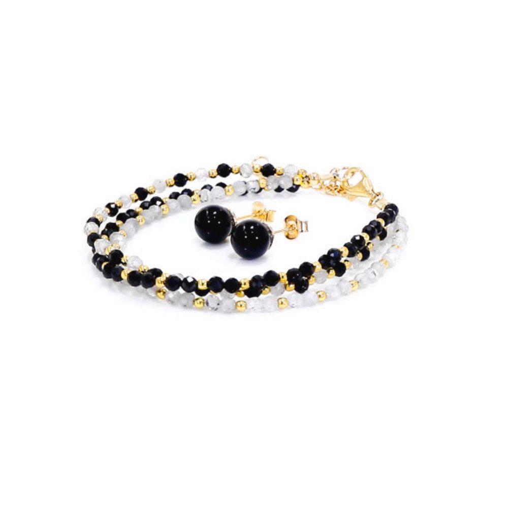 Cavill Schmuckset Cavill Silber Schmuck mit schwarzem Onyx, Hämatit & Zirkon 44,87 ct (1-tlg)