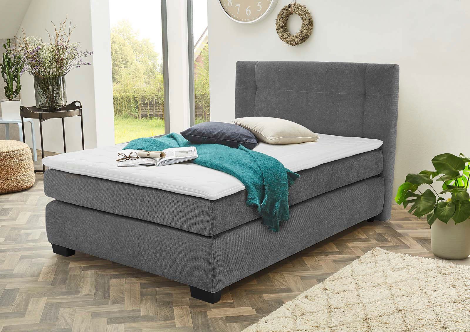 Jockenhöfer Gruppe Boxspringbett Family, inklusive 7-Zonen-TTFK-Matratzen und Kaltschaumtopper, erhältlich in den Breiten 120,140 & 180cm