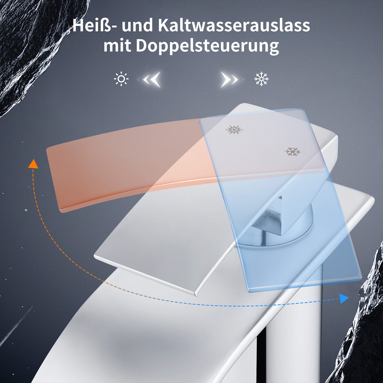 HOMELODY Waschtischarmatur Wasserfall Wasserhahn Waschbeckenarmatur Einhand günstig online kaufen