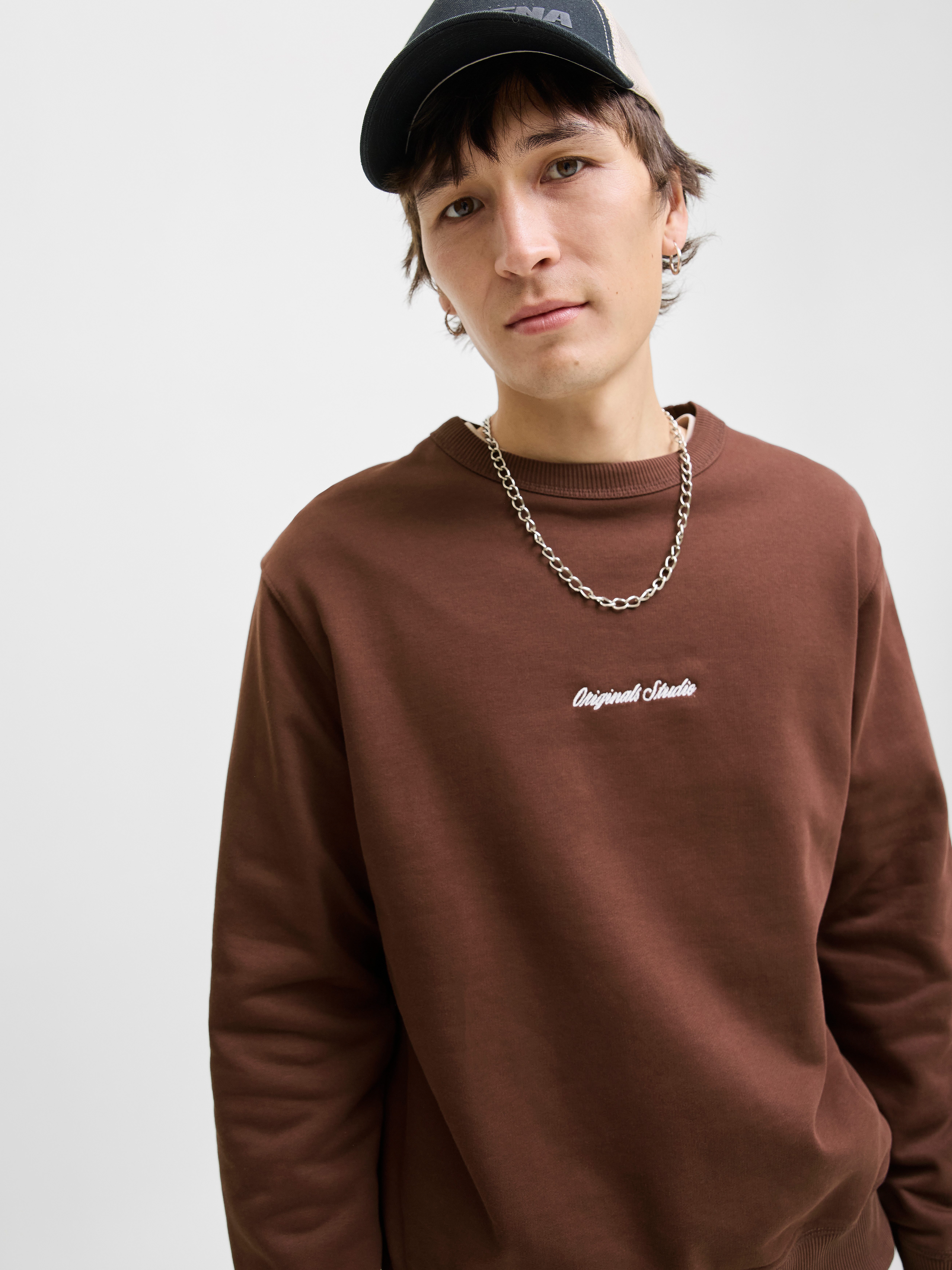 Jack & Jones Herren Sweatshirt JORNORREBRO EMB SWEAT CREW - Relaxed Fit günstig online kaufen