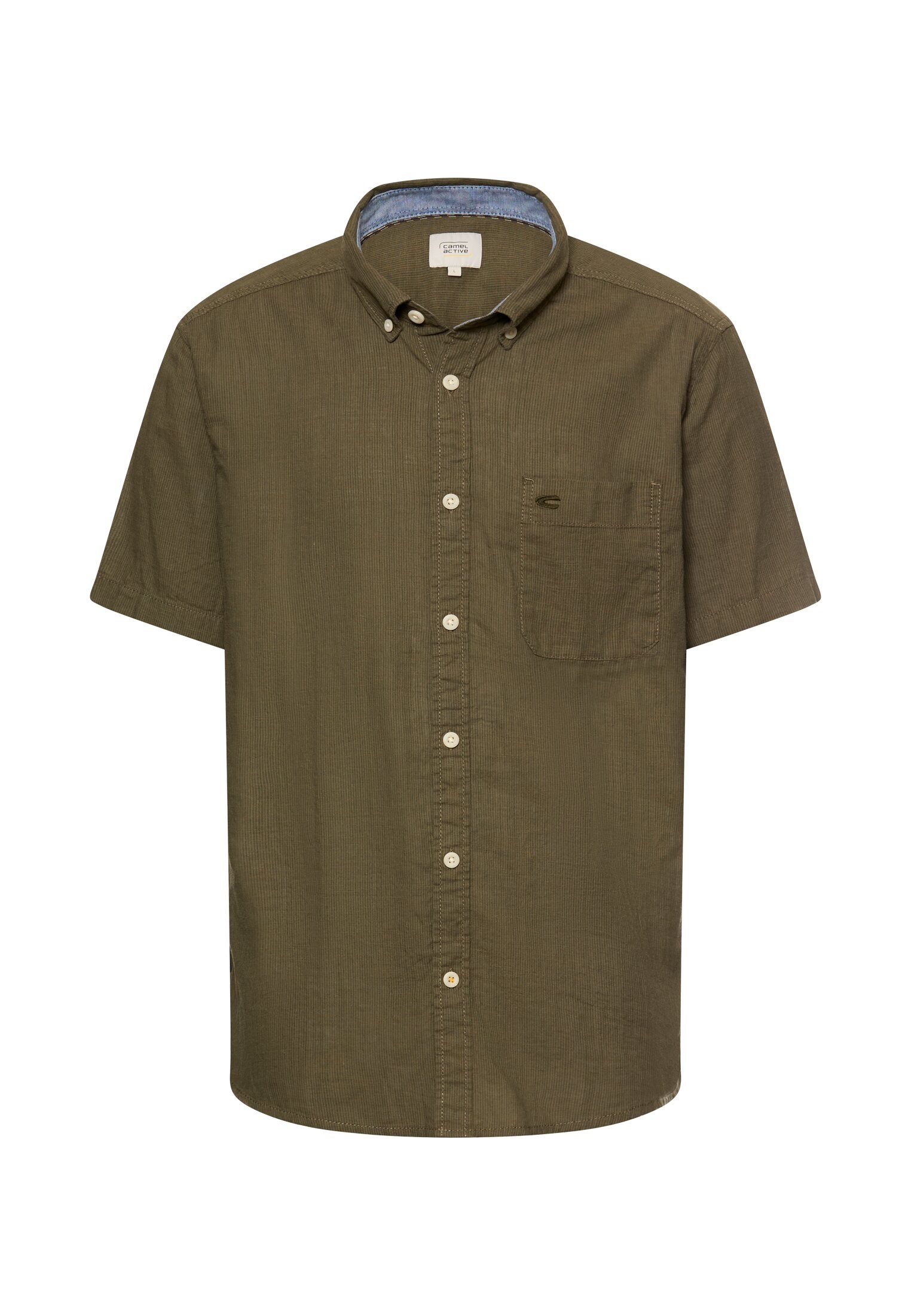 camel active Kurzarmhemd mit Button-Down-Kragen