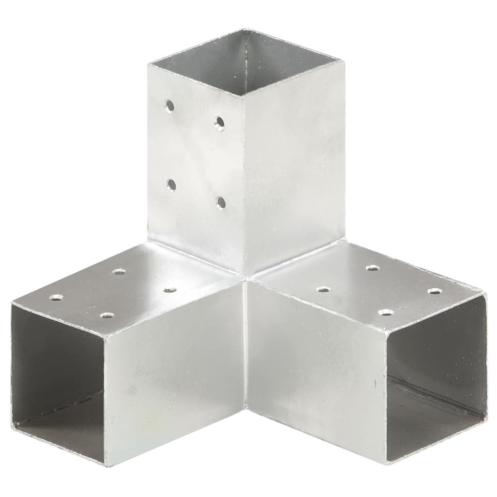 vidaXL Zaunpfosten Pfostenverbinder 4 Stk. Y-Form Verzinktes Metall 71 x 71 mm, (4-St)