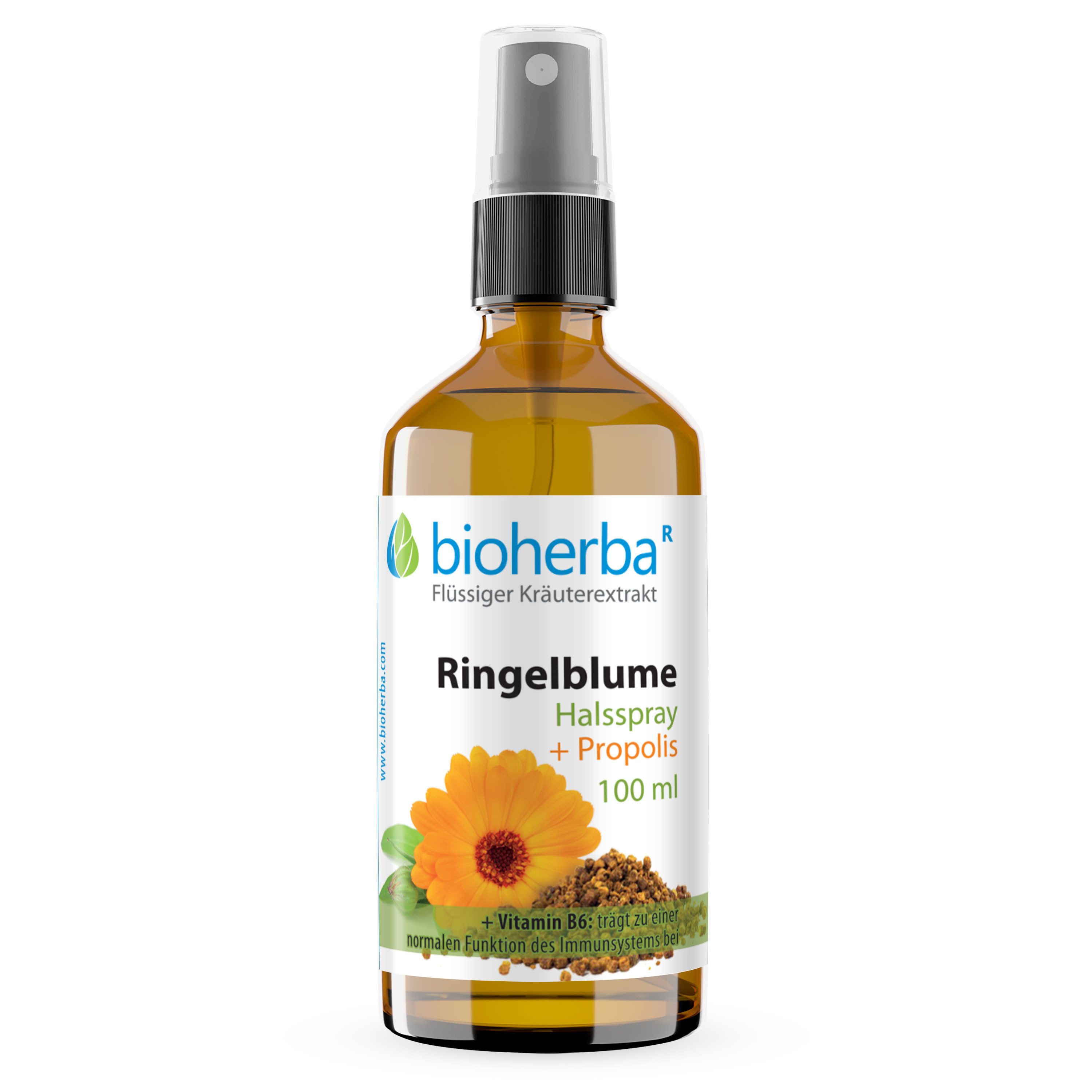 BIOHERBA R Bioherba Halsspray Ringelblume Extrakt mit Propolis 100 ml Tropfen, 1 er