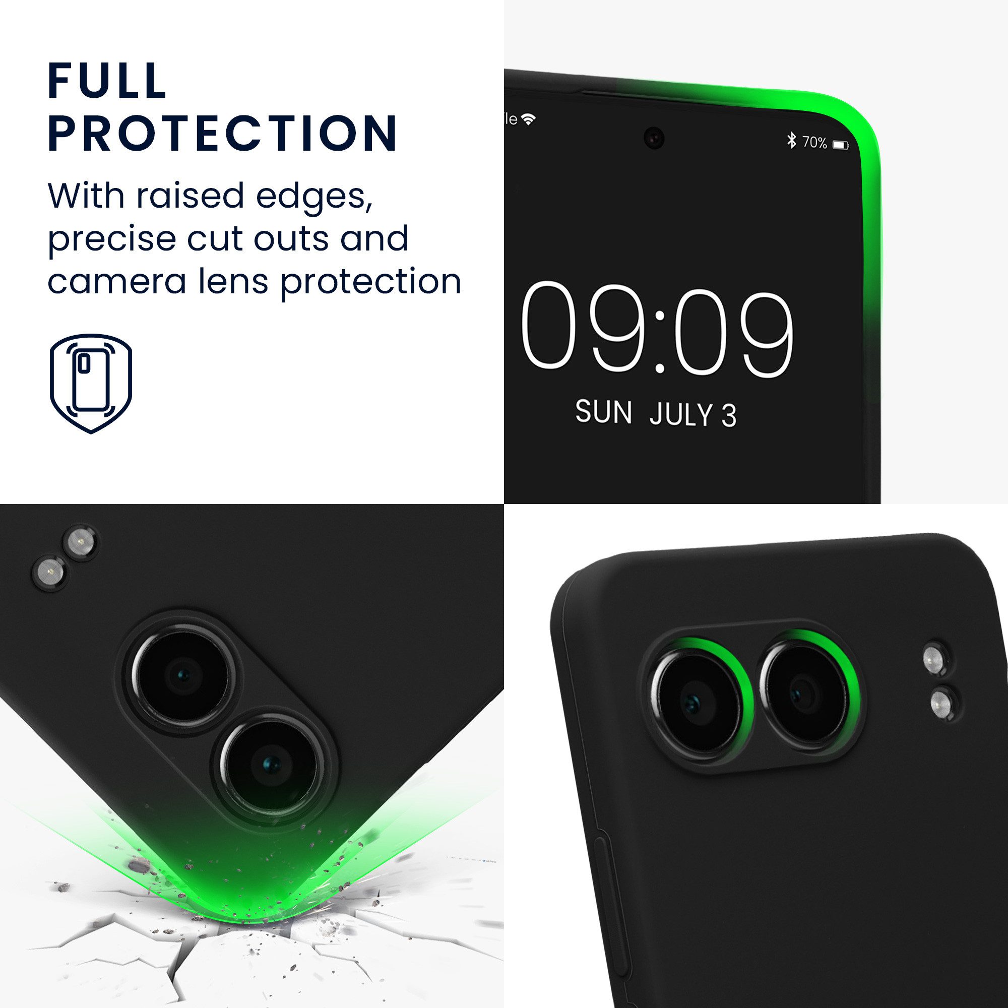 kwmobile Handyhülle Handyhülle für OnePlus Nord 4 5G Hülle, Hülle Silikon gummiert - Handyhülle - Handy Case in Schwarz