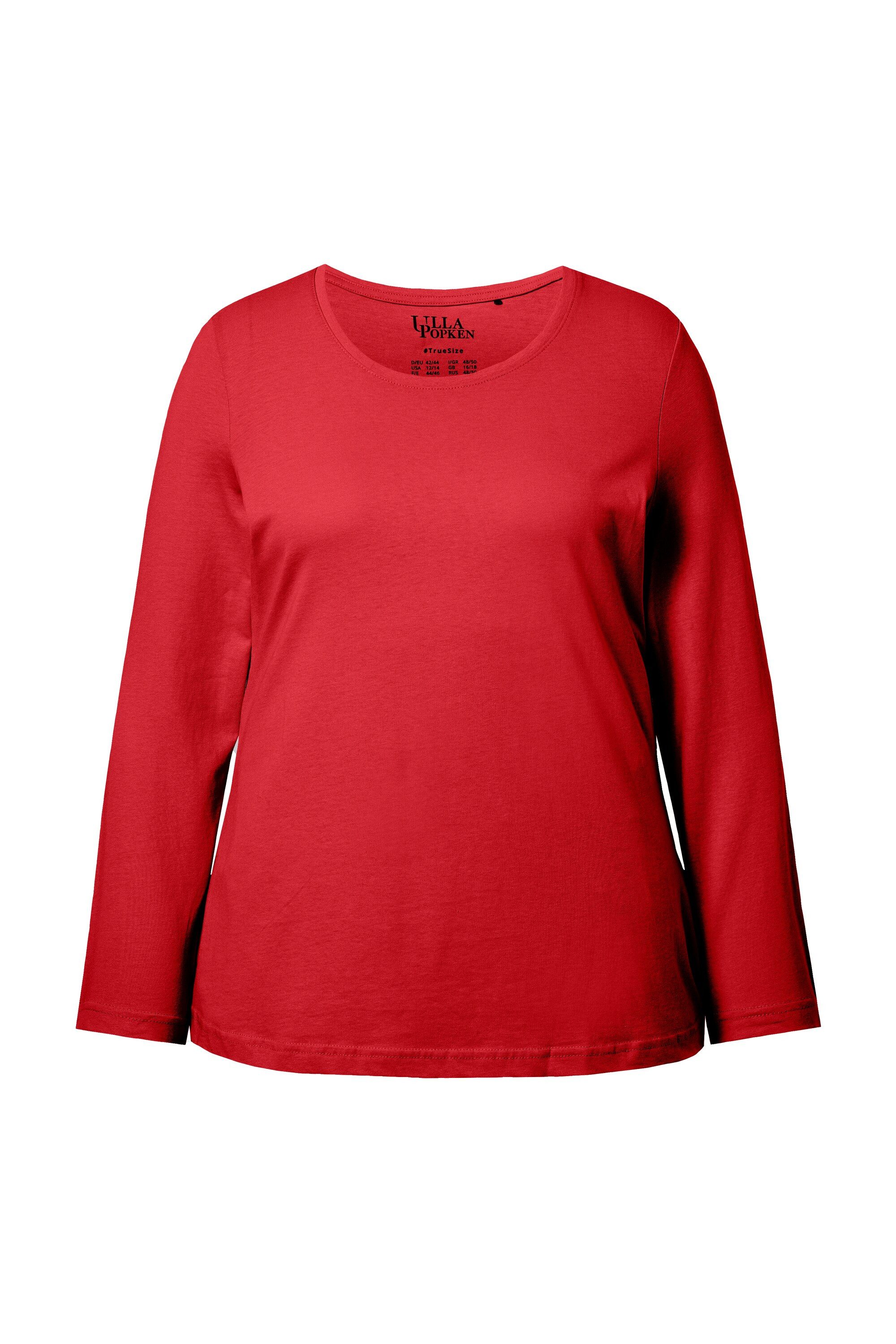 Ulla Popken T-Shirt bis 64 Oberteil Langarmshirt Basic Langarm günstig online kaufen