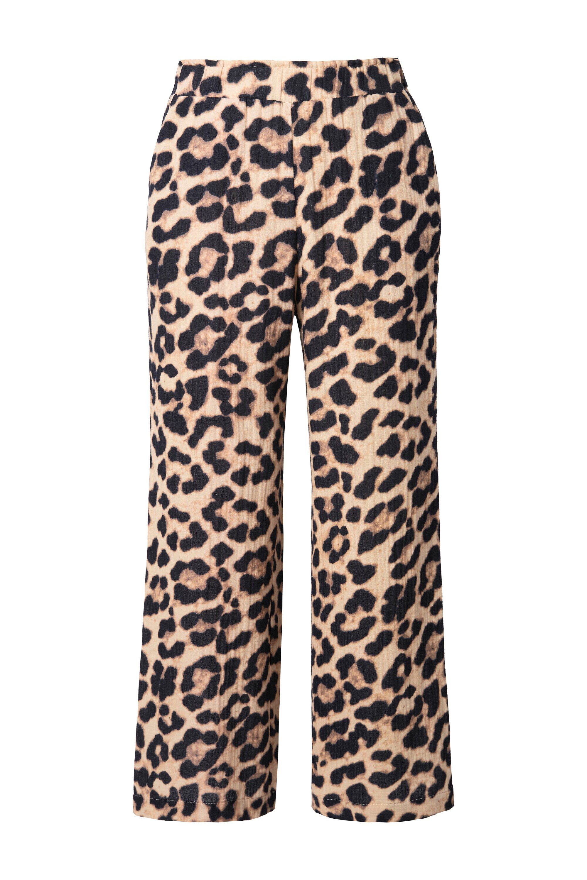 Studio Untold Schlupfhose Hose Wide Legs Musselin Leo günstig online kaufen