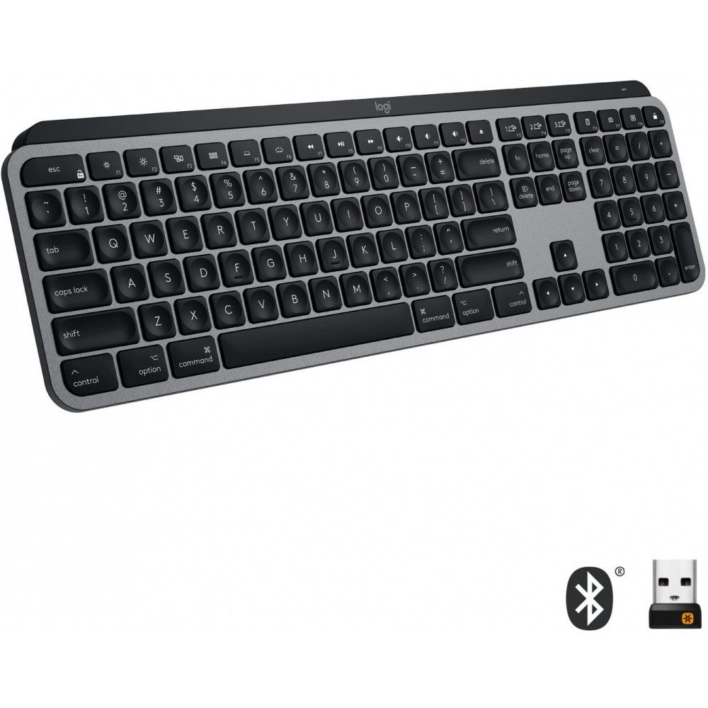 Logitech MX Keys für Mac Bluetooth Tastatur grau Ultra-Slim-Bluetooth-Tastatur