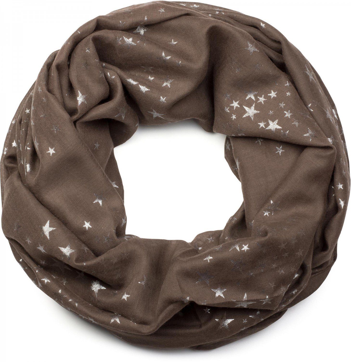 styleBREAKER Loop Loop Schal mit Metallic Sterne Print, (1-St) günstig online kaufen