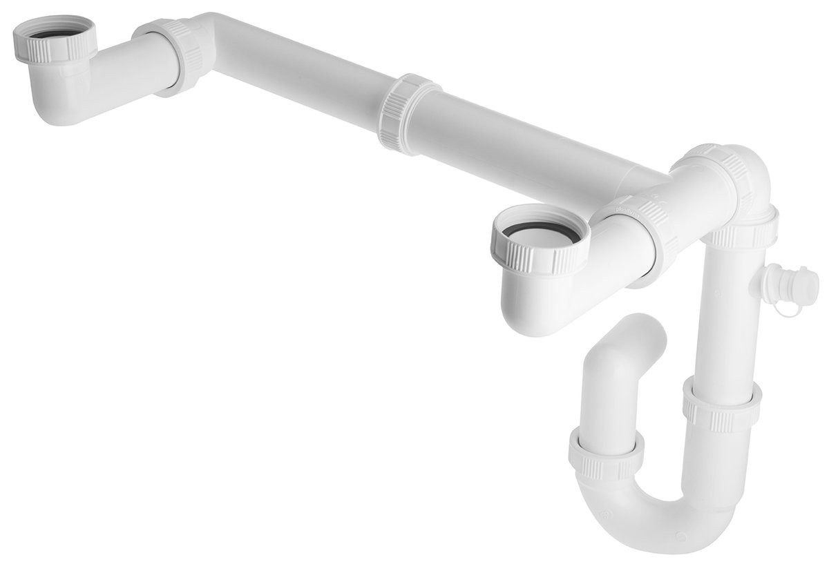 Siphon Spülbecken-Siphon mit Anschluss 6/4", höhen- u. Längenverstellbar DN40