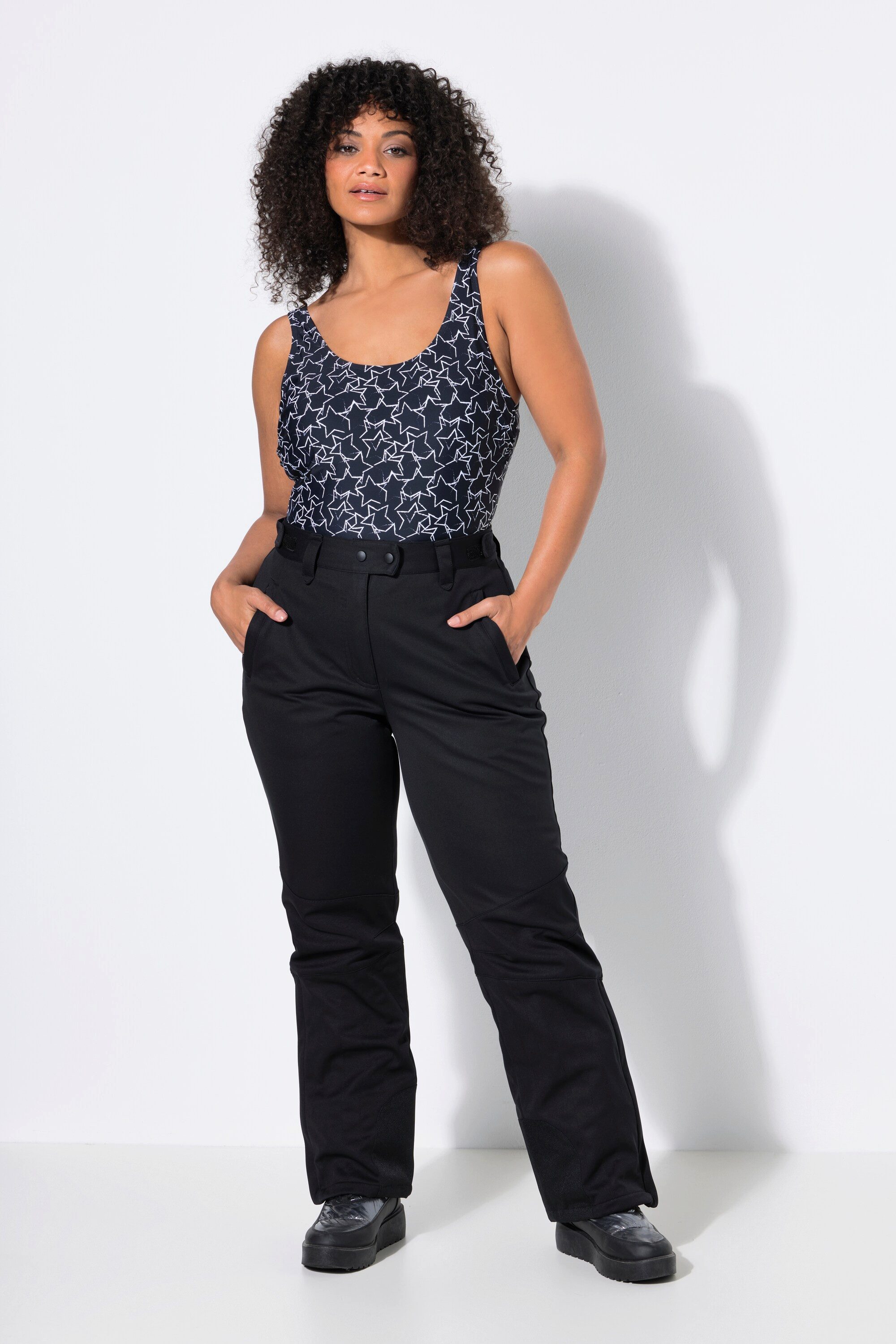 Ulla Popken Funktionshose Softshellhose wasserabweisend Klettriegel