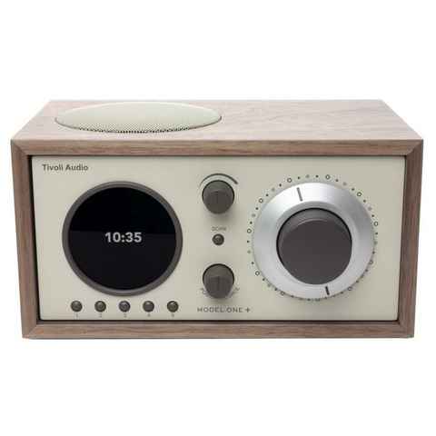 Tivoli Audio Model ONE+ Walnuss/beige Digitalradio (DAB) (Digitalradio (DAB),FM-Tuner, Wecker,Display mit Uhranzeige, Digitalradio DAB+ und FM-Tuner, Bluetooth-Empfänger, Fernbedienung)