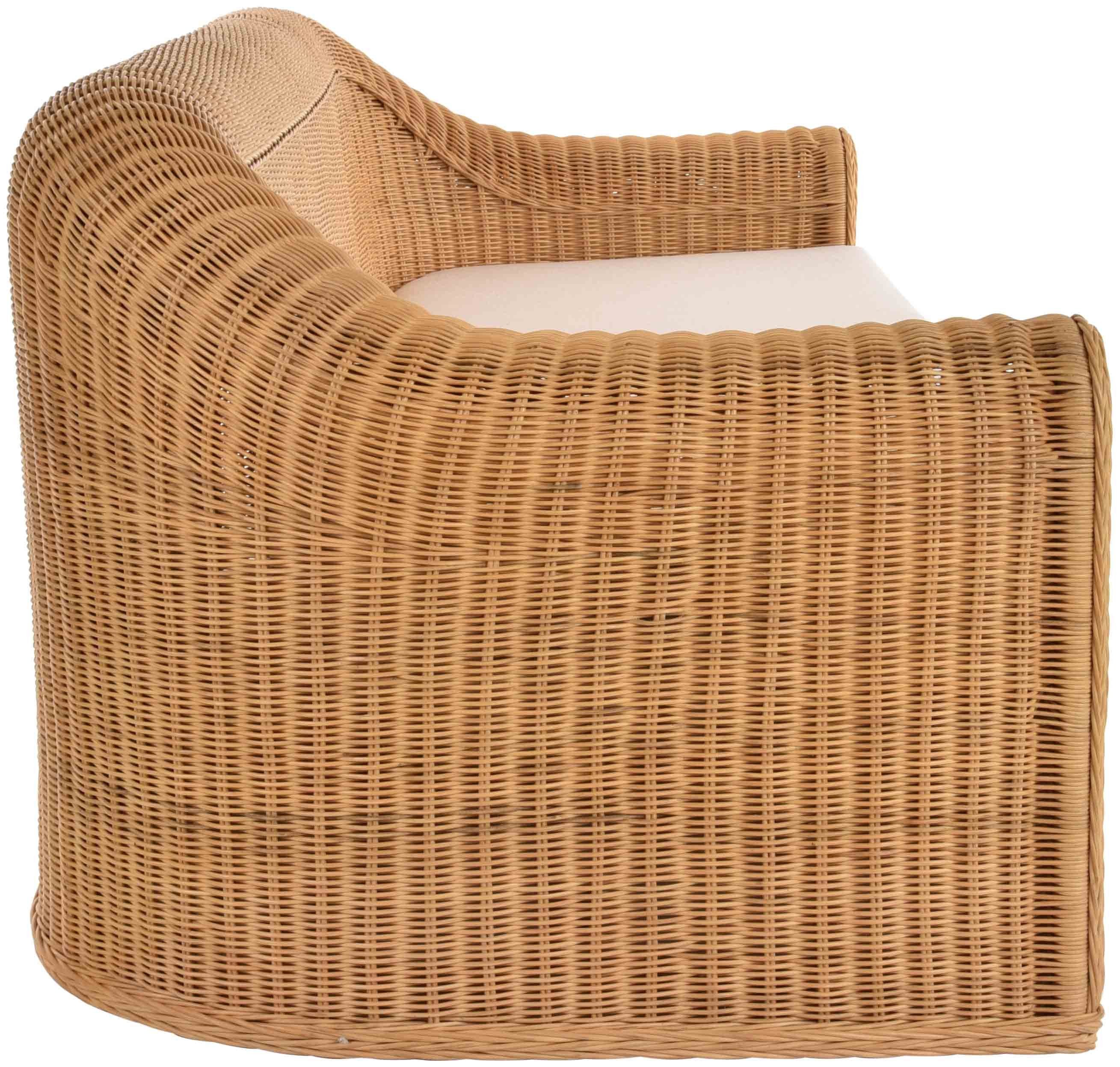 Armlehnen Sessel, Rattan Couch Loungesofa Gewölbte Krines echtem Wohnzimmer Home Rattansofa 4-Sitzer, aus Lounge Count