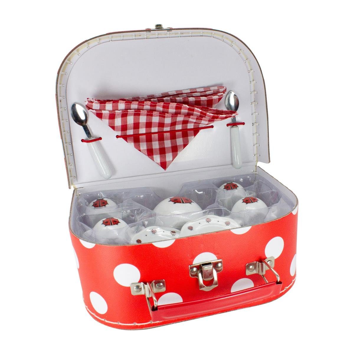 GICO Spielzeug-Arztkoffer Kinder Teeservice Marienkäfer – 14-teiliges Spielset 36362
