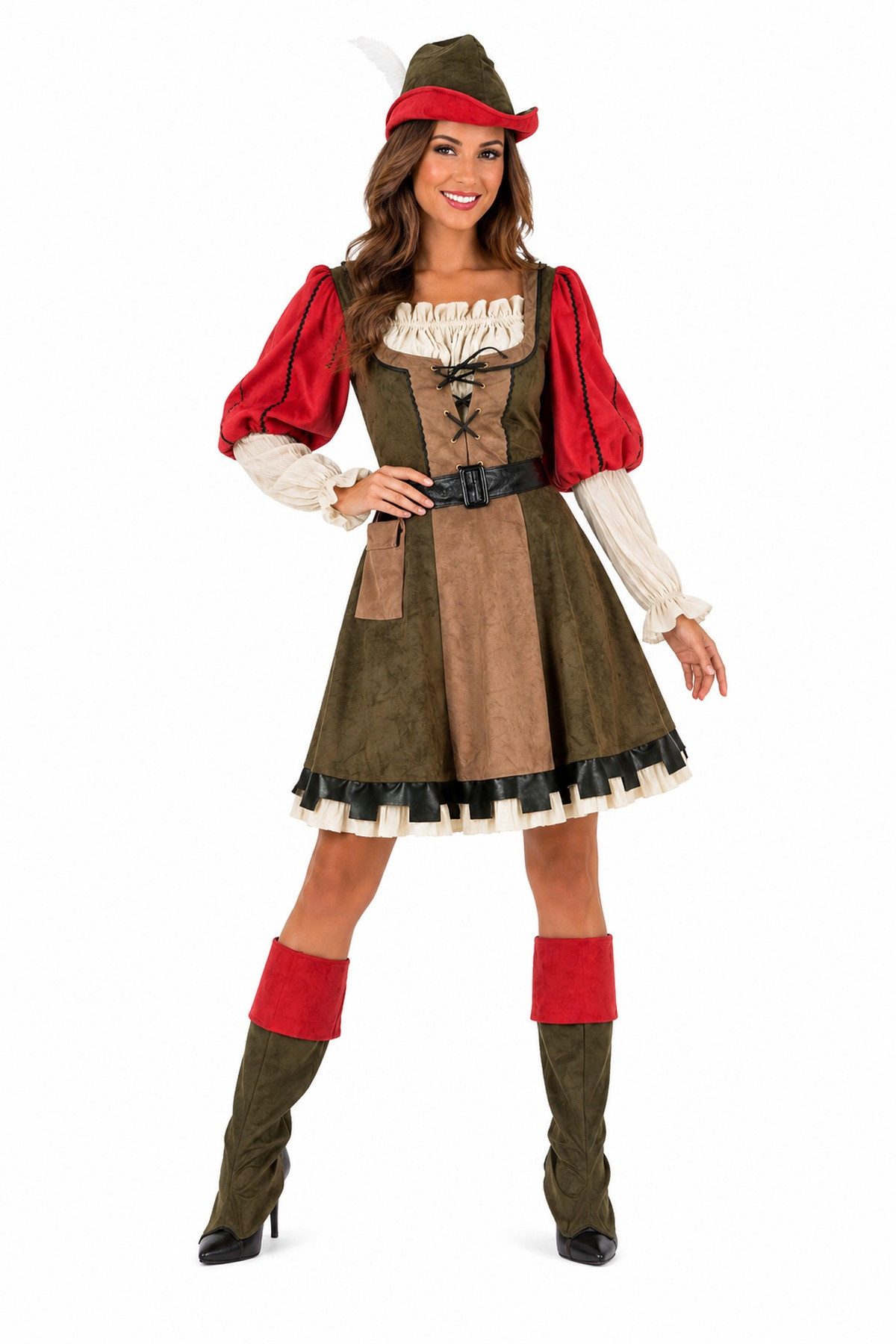 Kostüm Robin Hood Kostüm 'Lady Marian' für Damen, Grün R