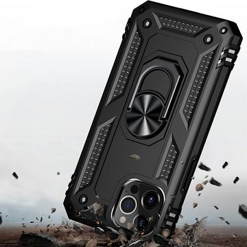 CoolGadget Handyhülle Armor Shield Case für Apple iPhone 11 Pro Max 6,5 Zoll, Outdoor Cover Magnet Ringhalterung Handy Hülle für iPhone 11 Pro Max