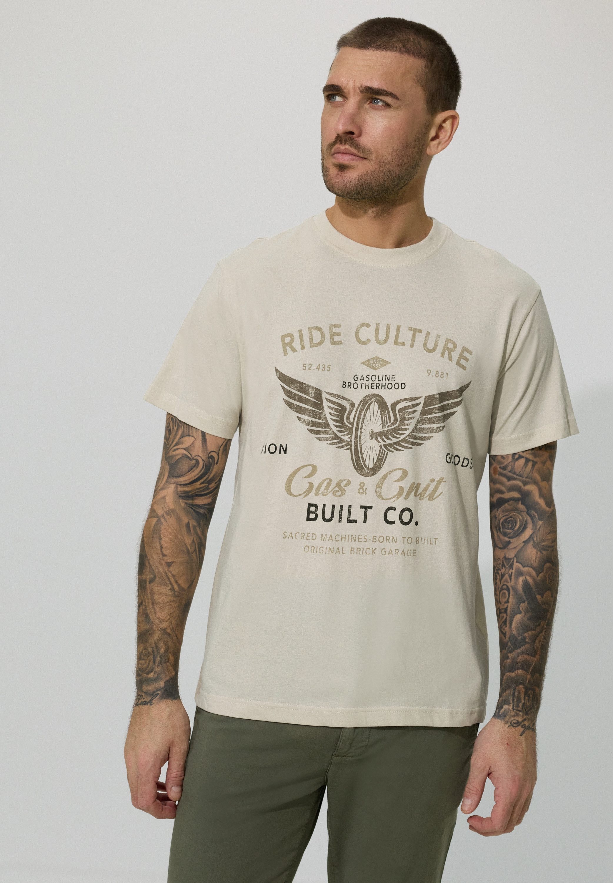 STREET ONE MEN Print-Shirt mit Frontprint günstig online kaufen