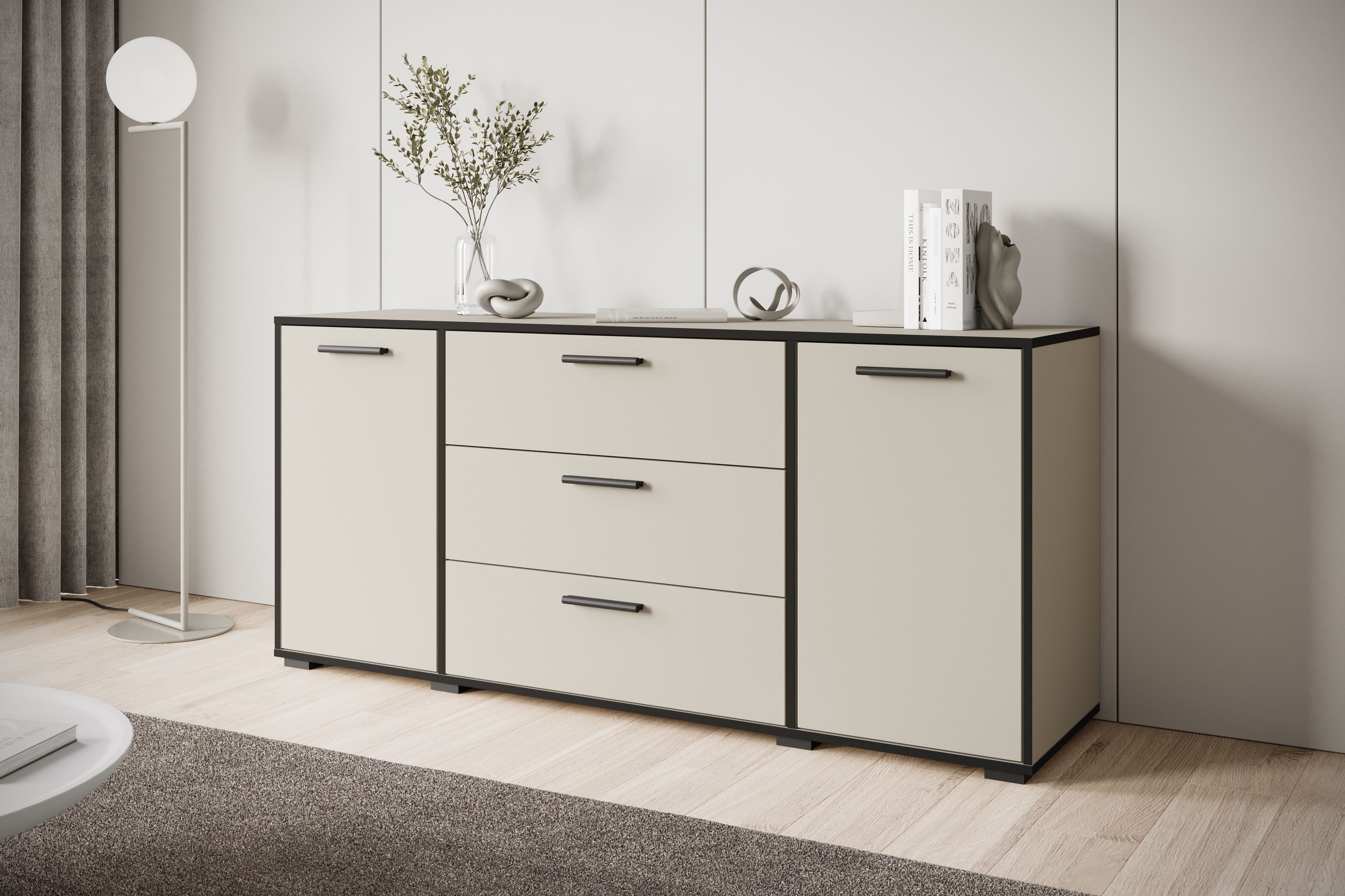 Home affaire Sideboard BOGOTA, moderne Kommode, Schubladenschrank mit verstellbaren Einlegeböden