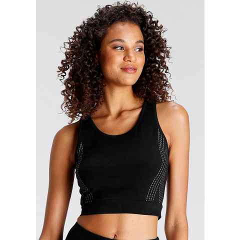 LASCANA ACTIVE Crop-Top mit reflektierendem Druck