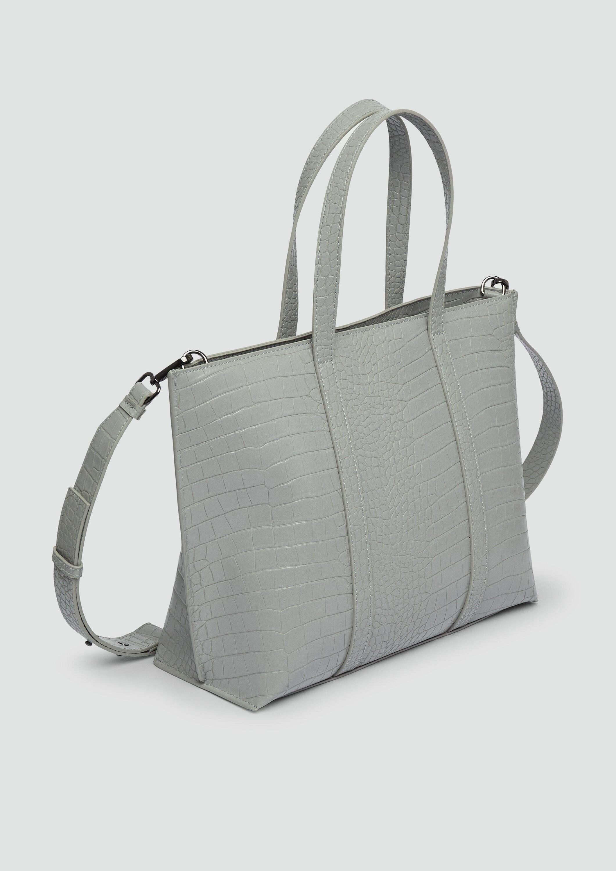 s.Oliver Handtasche Tasche, Geräumiger Shopper aus Lederimitat in Kroko-Optik