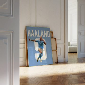 JUSTGOODMOOD Poster Premium ® Erling Haaland · Manchester City · Fußball · ohne Rahmen