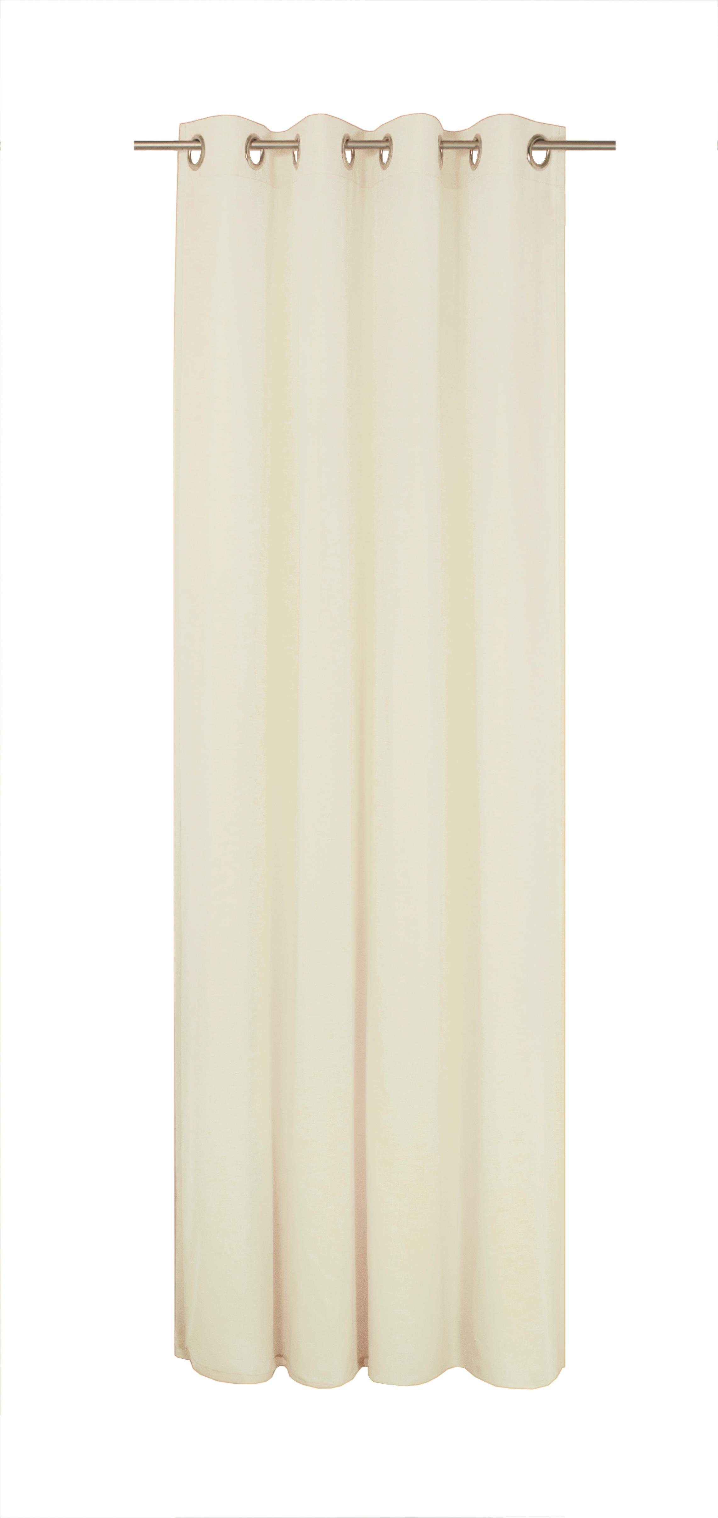 Vorhang LORCA, Wirth, Ösen (1 St), halbtransparent creme