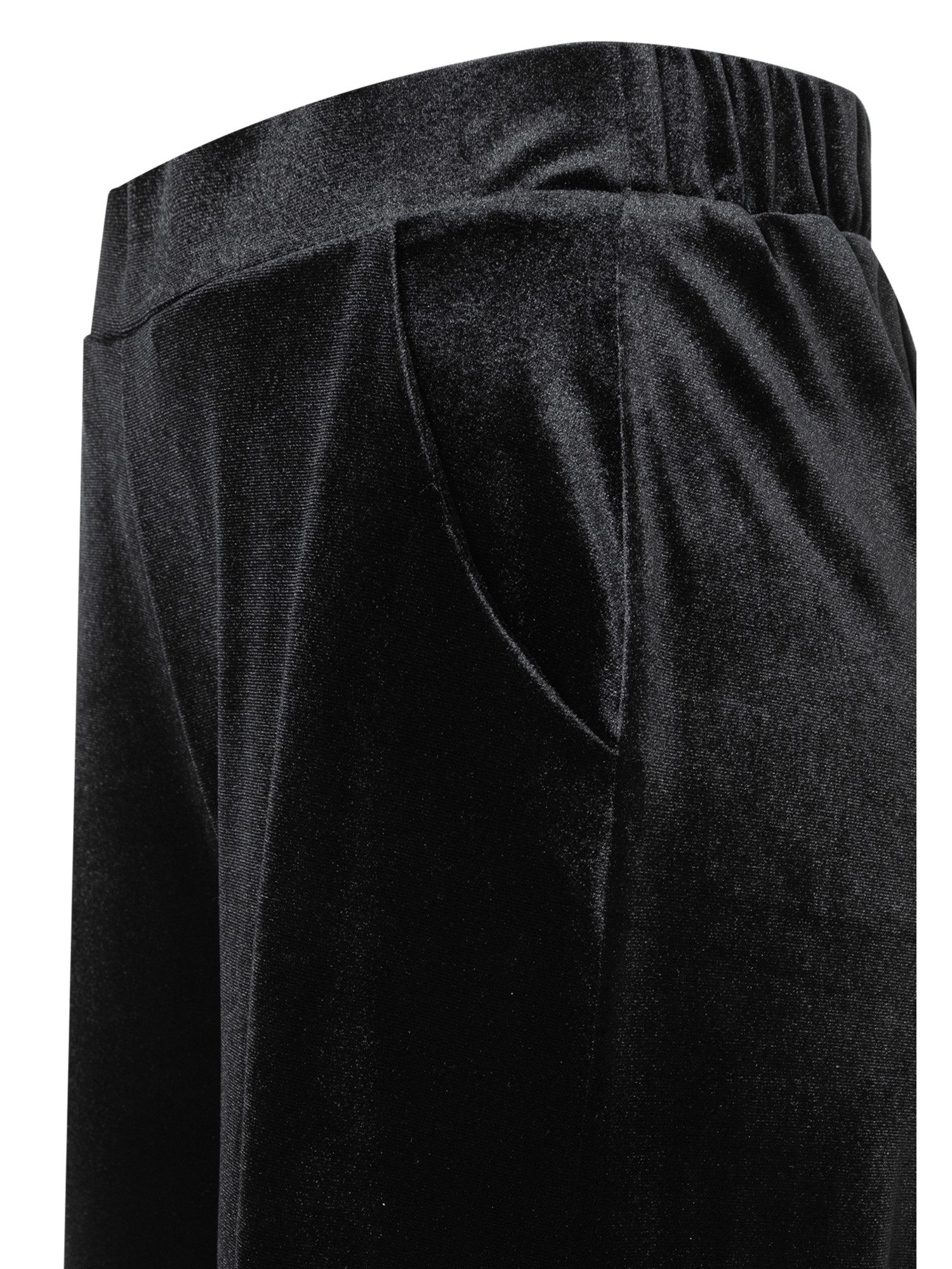 MORE&MORE Stoffhose edle, luxeriöse, weite Samthose