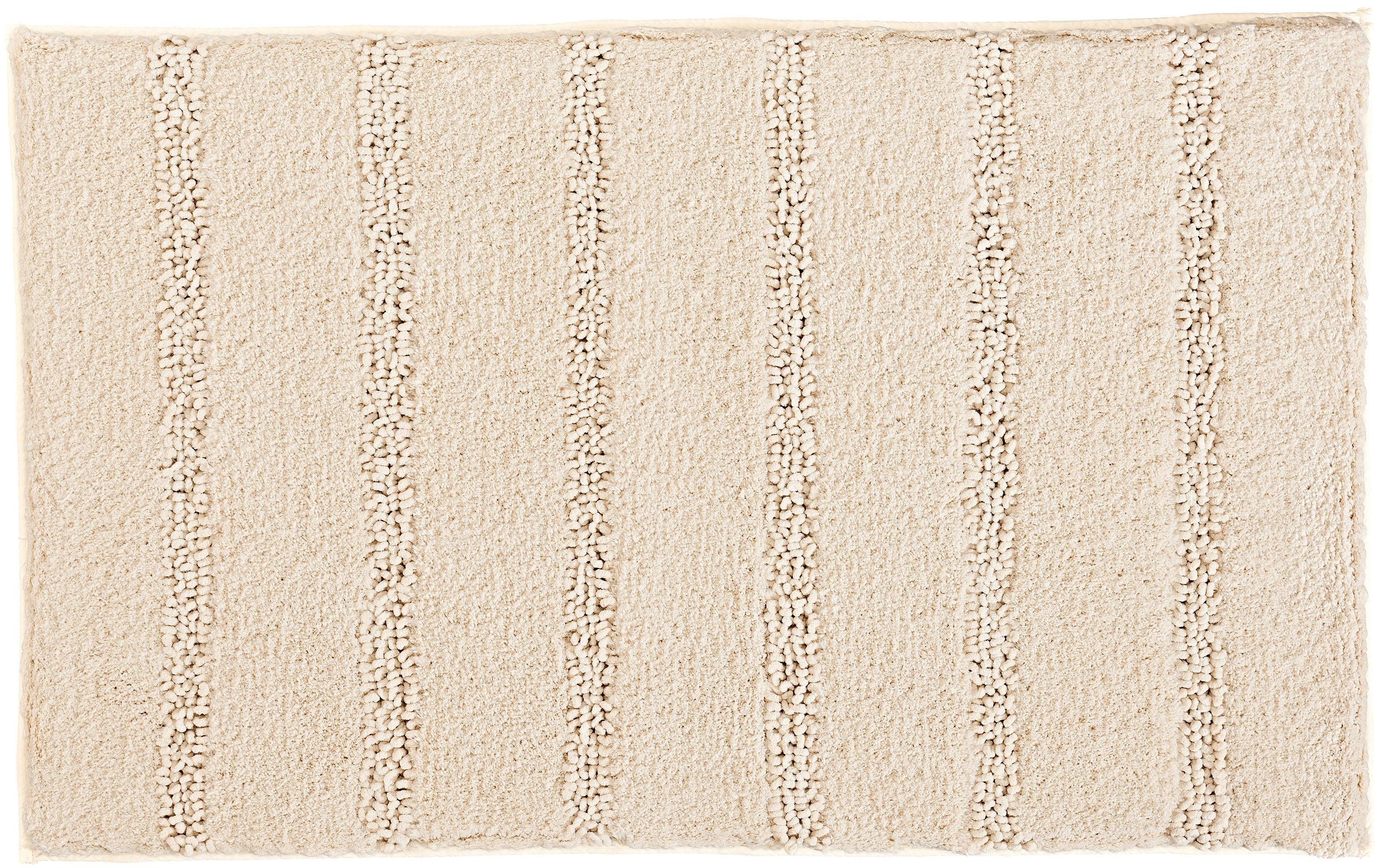 Kleine Wolke Badematte Monrovia, Badvorleger, Badezimmer Teppich, Höhe 23 mm, rutschhemmend beschichtet, fußbodenheizungsgeeignet, Kunstfaser, quadratisch, Badteppich, Uni Farben, gestreift, aus Mikrofaser, waschbar