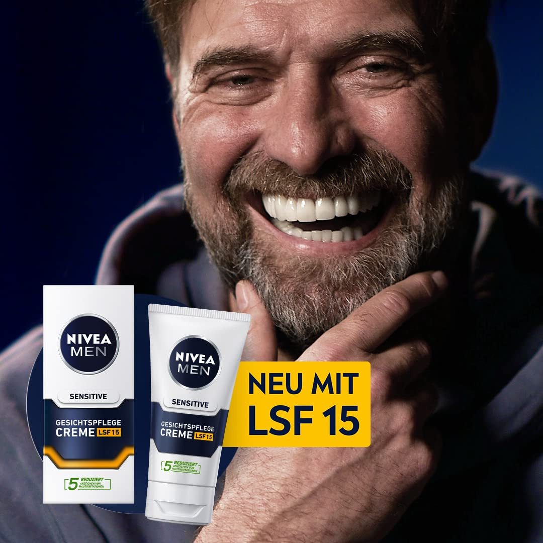 Nivea Men Gesichtspflege Sensitive Gesichtspflege Creme LSF 15, 1-tlg.