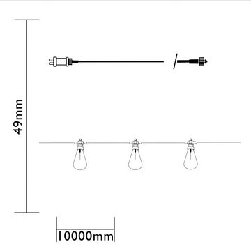 Luxform Lichterschlauch Garten-Partyleuchten-Set mit 10 LEDs Hawaii