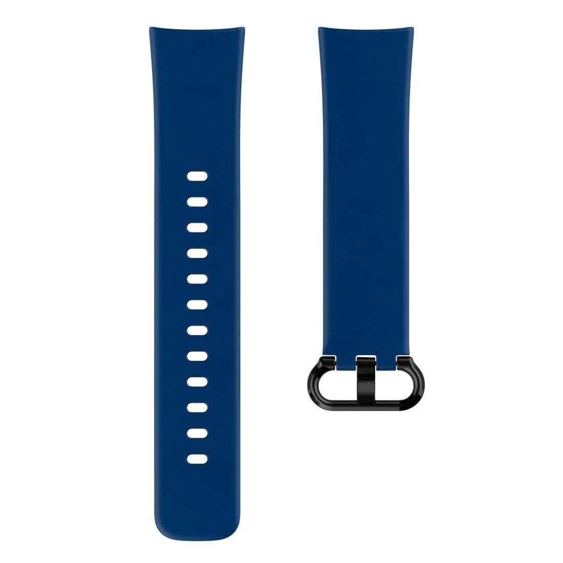 Hama (2), 22 für cm 3/4/Sense Versa Dunkelblau TPU, cm/21 Smartwatch-Armband Ersatzarmband Fitbit