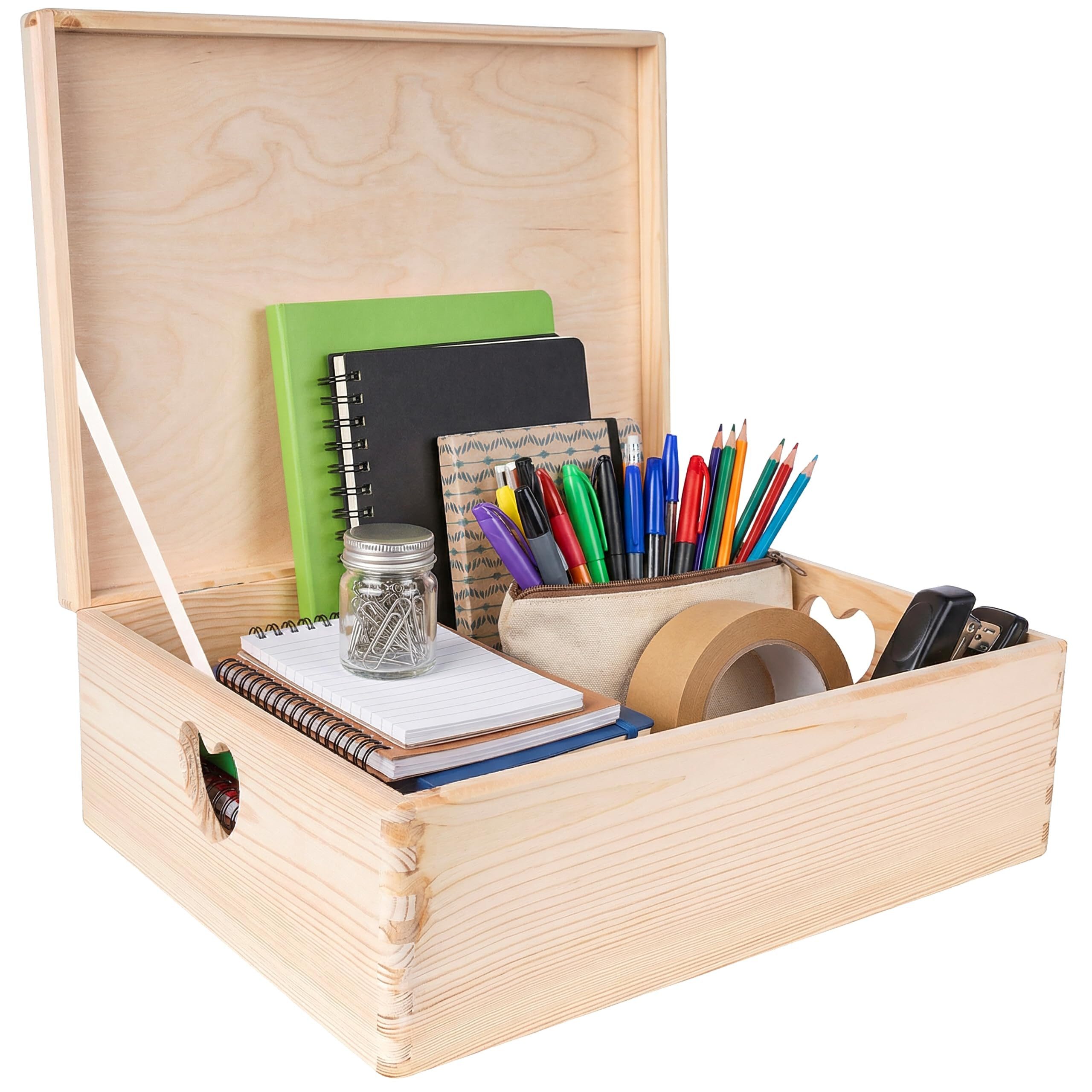 Creative Deco Aufbewahrungsbox Holzkiste mit Deckel Erinnerungsbox Holzbox