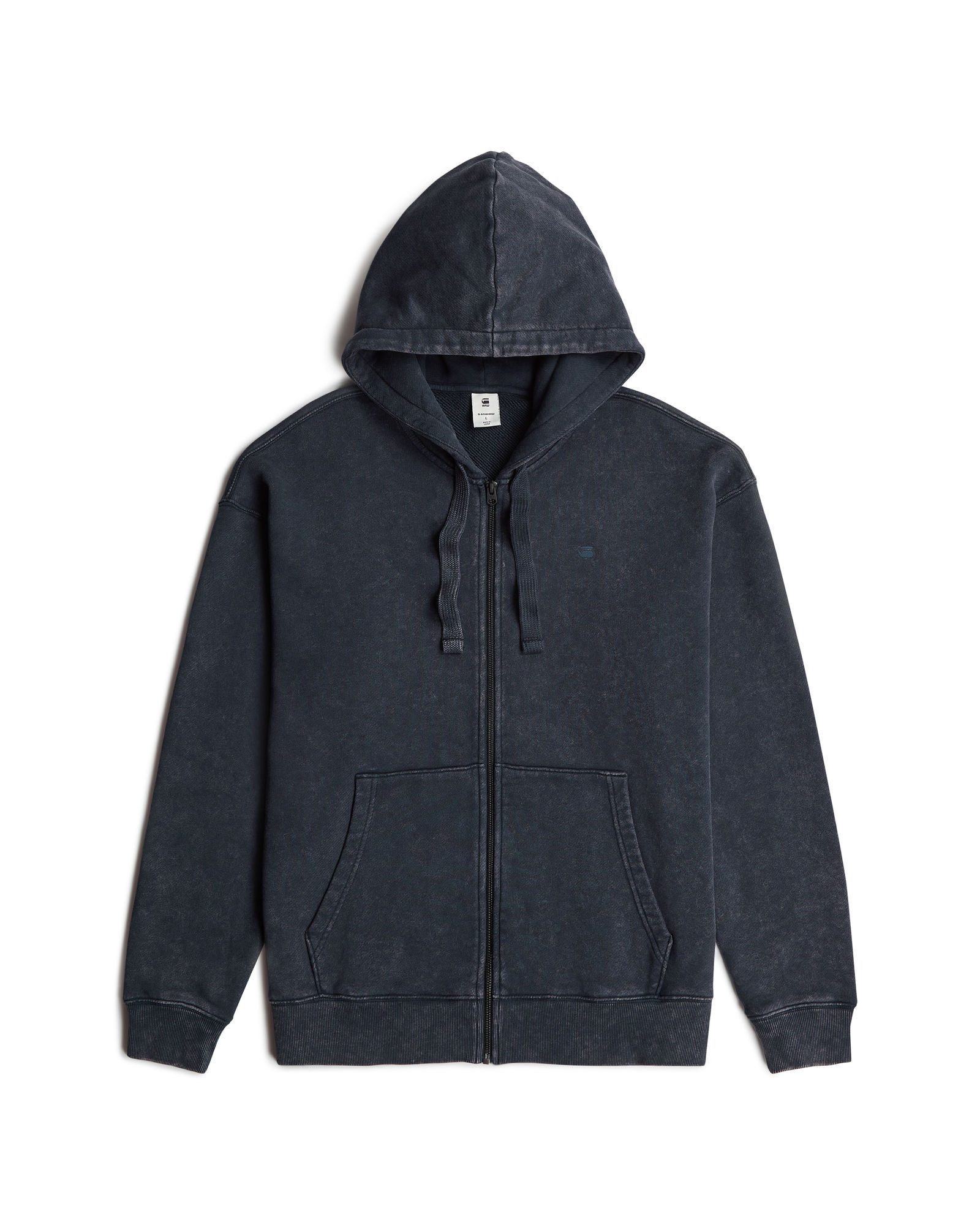 G-STAR Longpullover Washed Loose Full Zip Hoodie