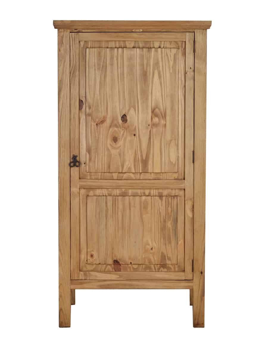 MiaMöbel Hochschrank Mexico aus massivem Pinienholz Honig