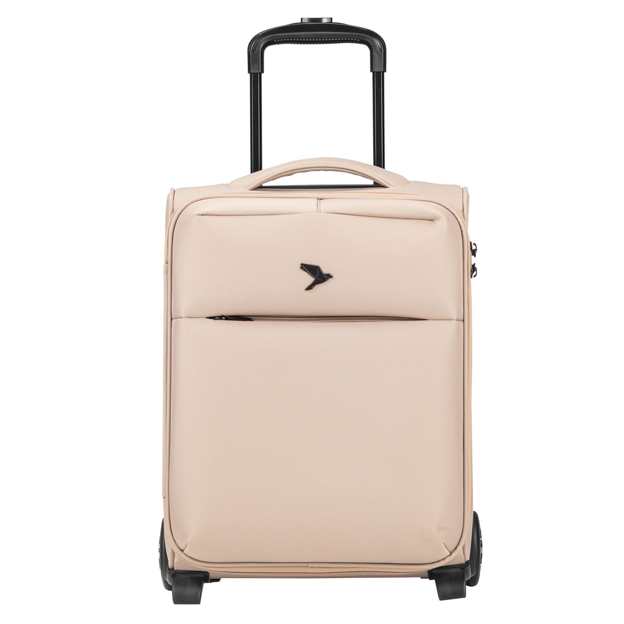 beige 2 Handgepäck-Trolley Pack Easytrip, Rollen, Polyester Easy