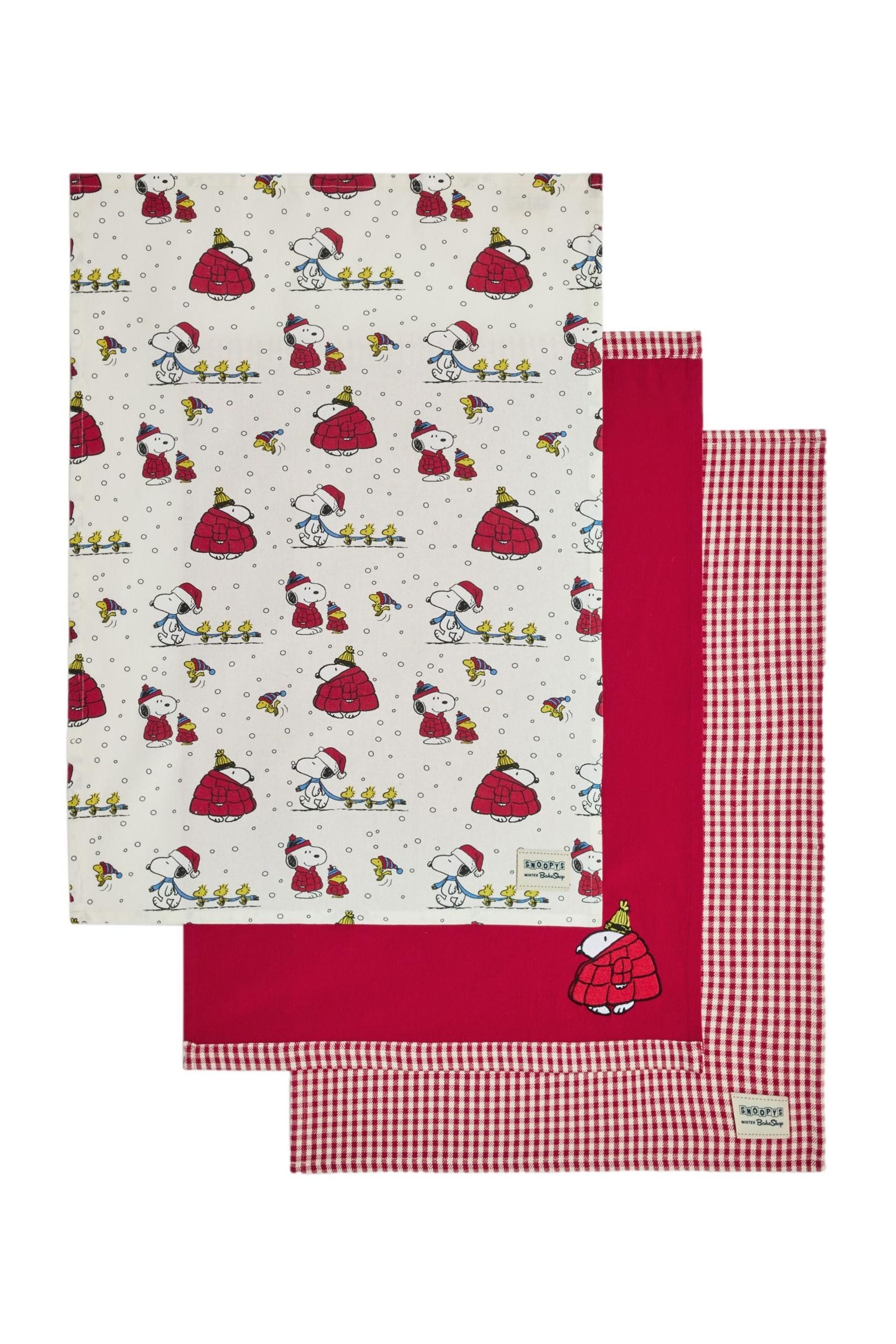 Next Geschirrtuch 3er-Set Geschirrtücher, Weihnachten/Snoopy, (3-tlg)